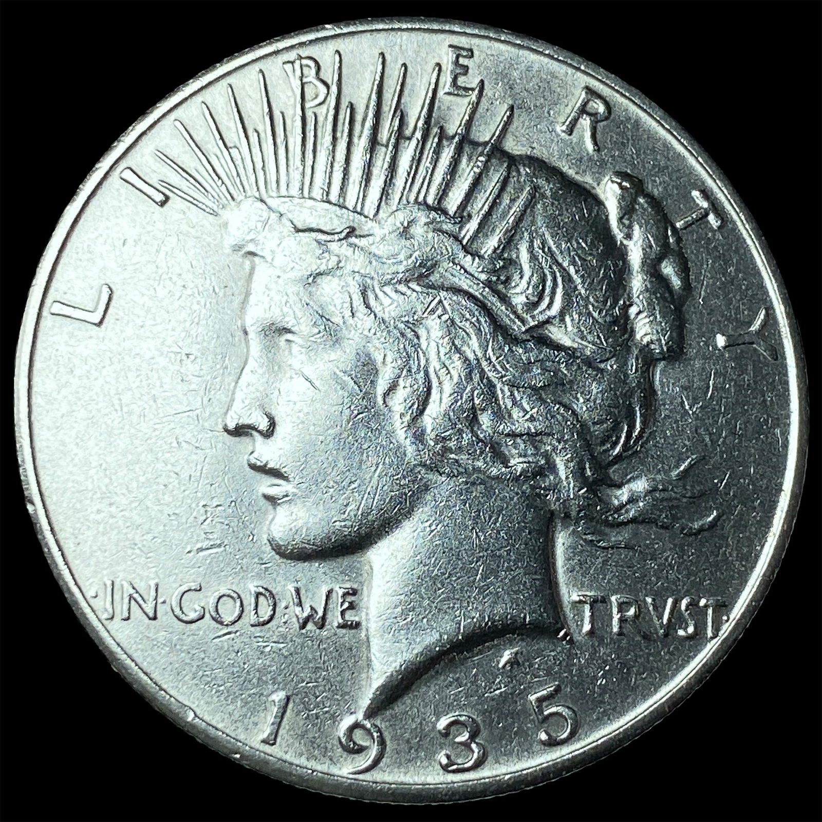 1935-S Silver Peace Dollar CLOSELY UNCIRCULATED: 1935-S Silver Peace Dollar CLOSELY UNCIRCULATED
