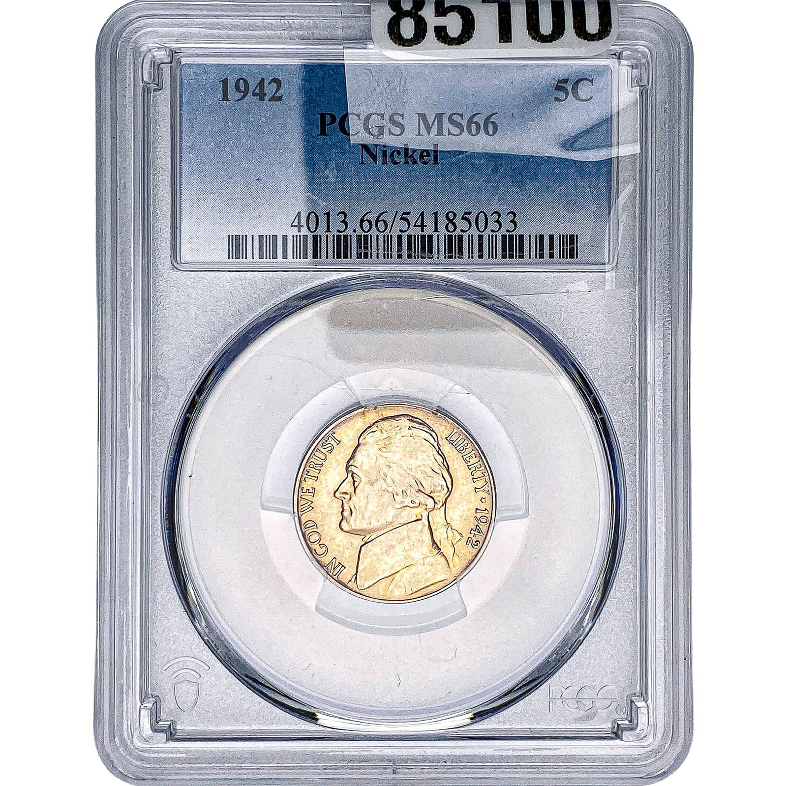 1942 Jefferson Nickel PCGS MS66: 1942 Jefferson Nickel PCGS MS66