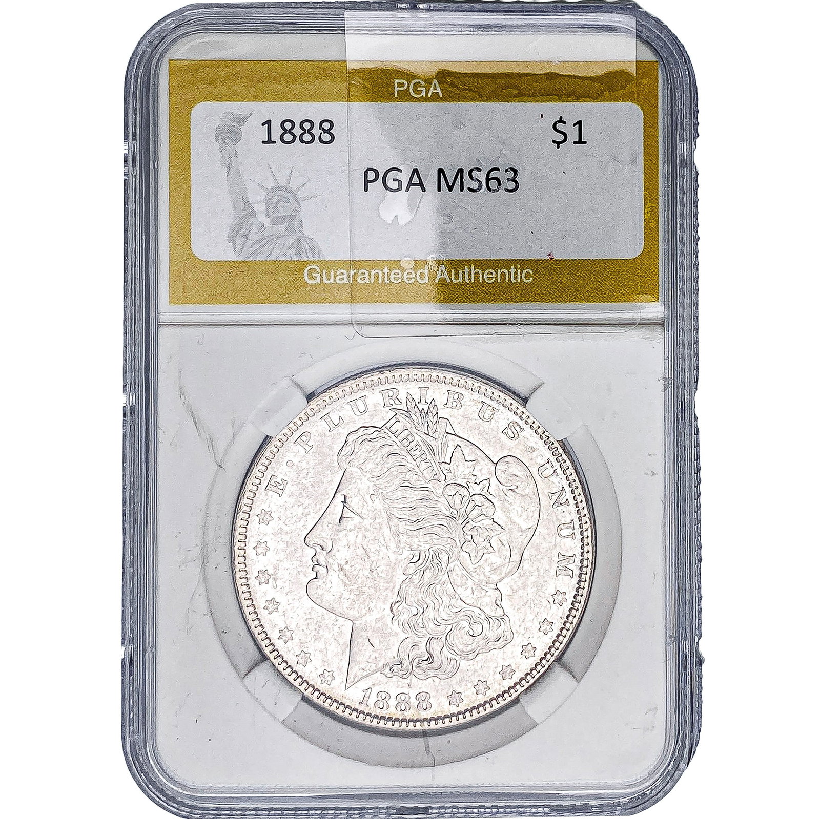 1888 Morgan Silver Dollar PGA MS63: 1888 Morgan Silver Dollar PGA MS63