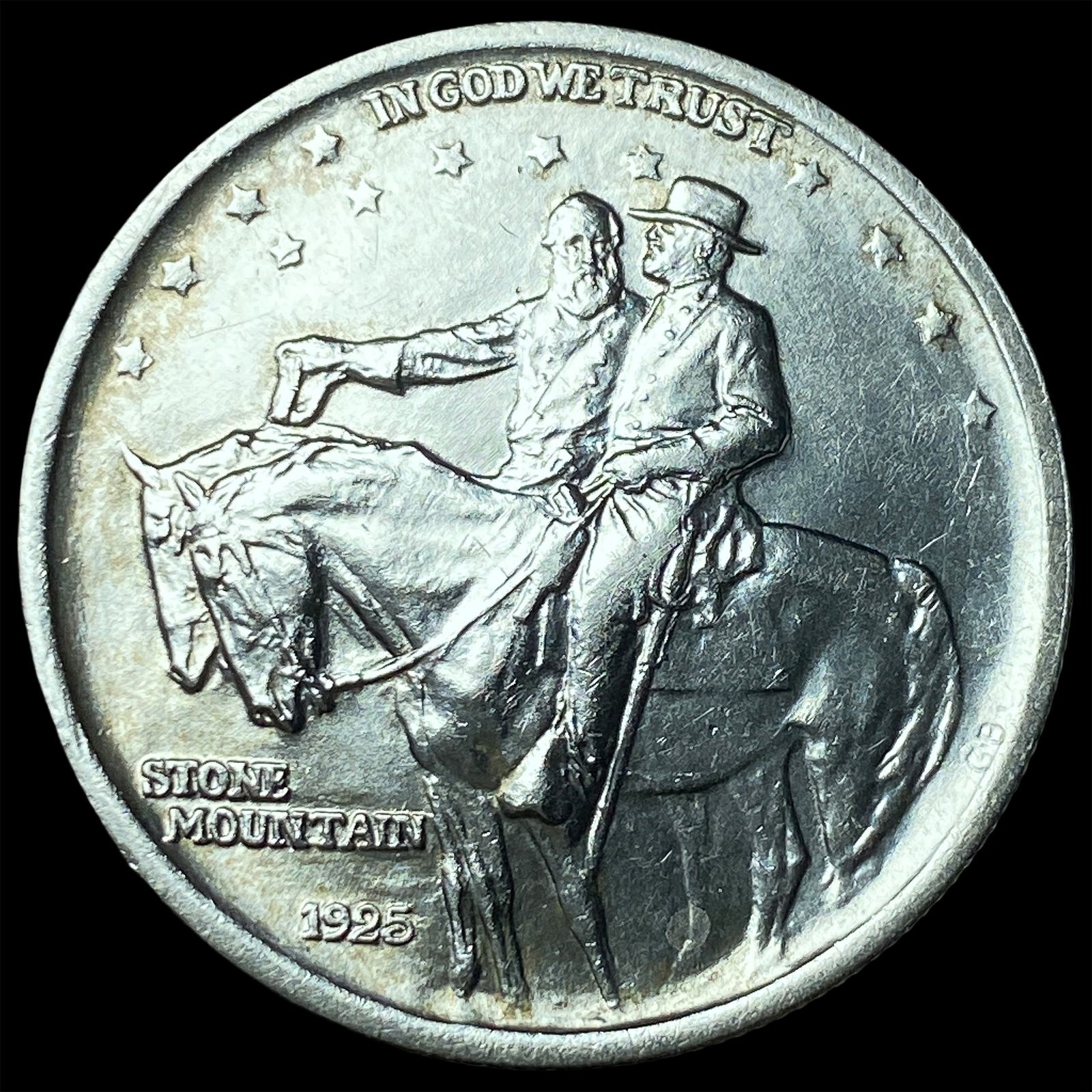 1925 Stone Mountain Silver Half Dollar CLOSELY UNCIRCULATED: 1925 Stone Mountain Silver Half Dollar CLOSELY UNCIRCULATED
