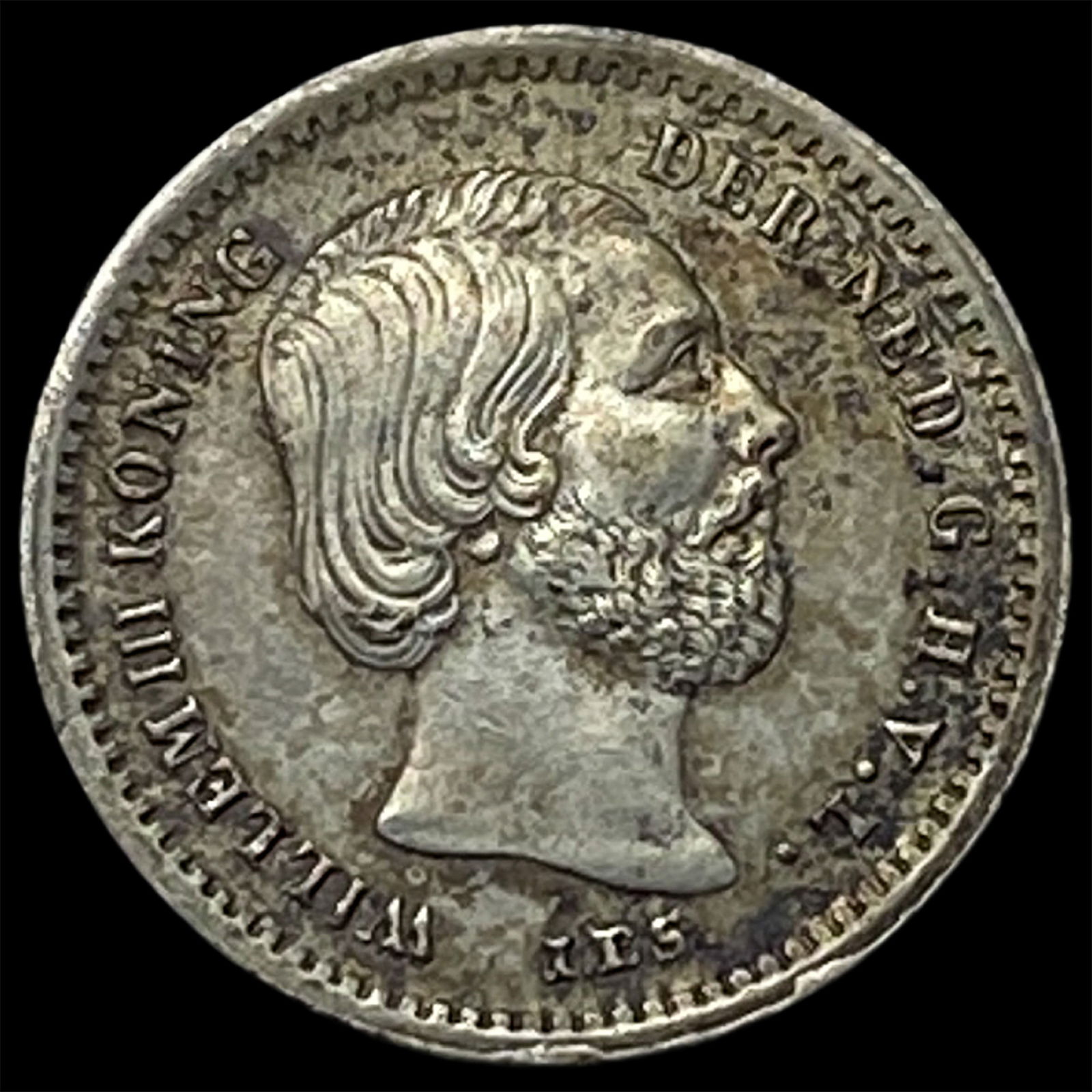 1876 Netherland Silver 5 Cents - William III NEARLY UNCIRCULATED: 1876 Netherland Silver 5 Cents - William III NEARLY UNCIRCULATED
