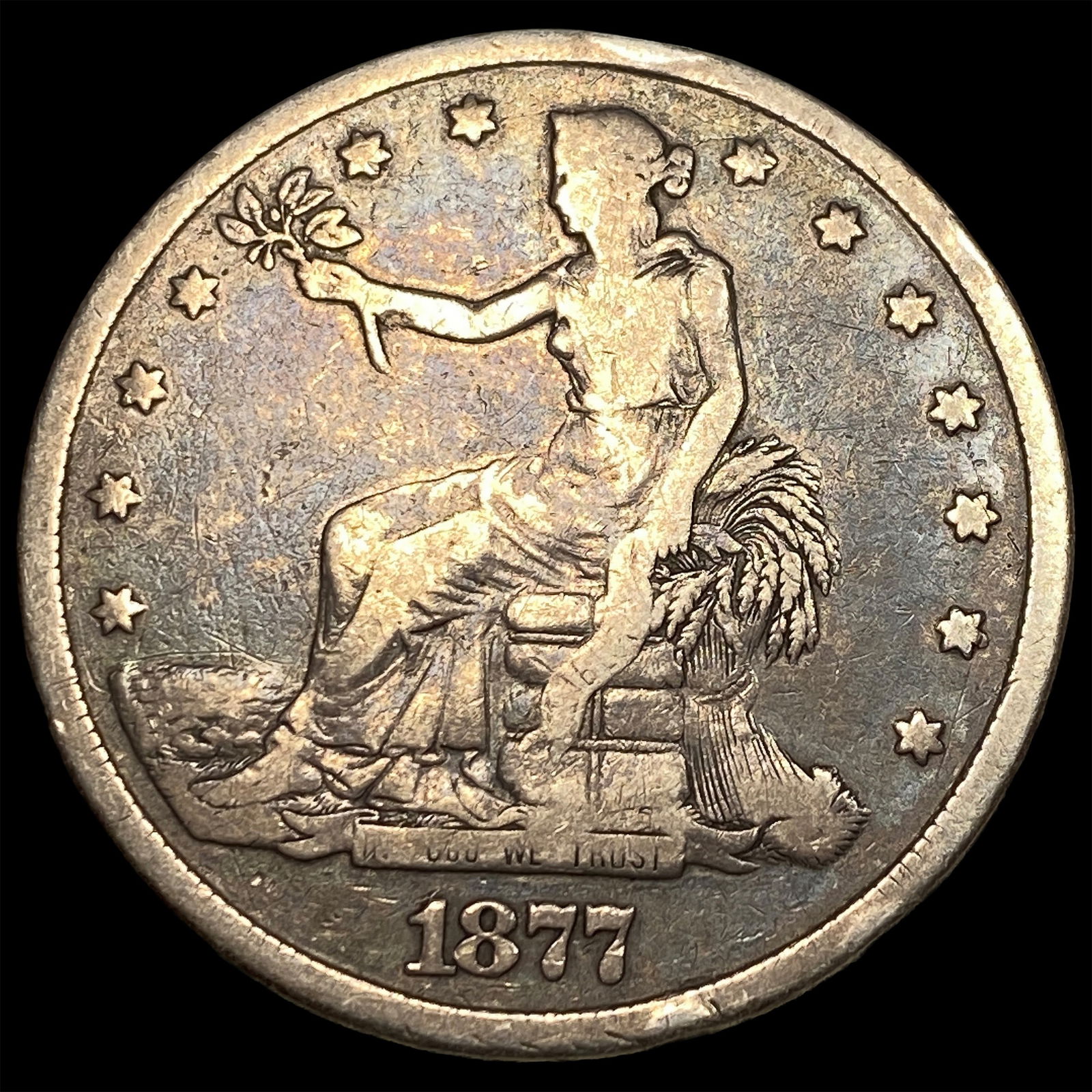 1877 Silver Trade Dollar NICELY CIRCULATED (1 of 2)
