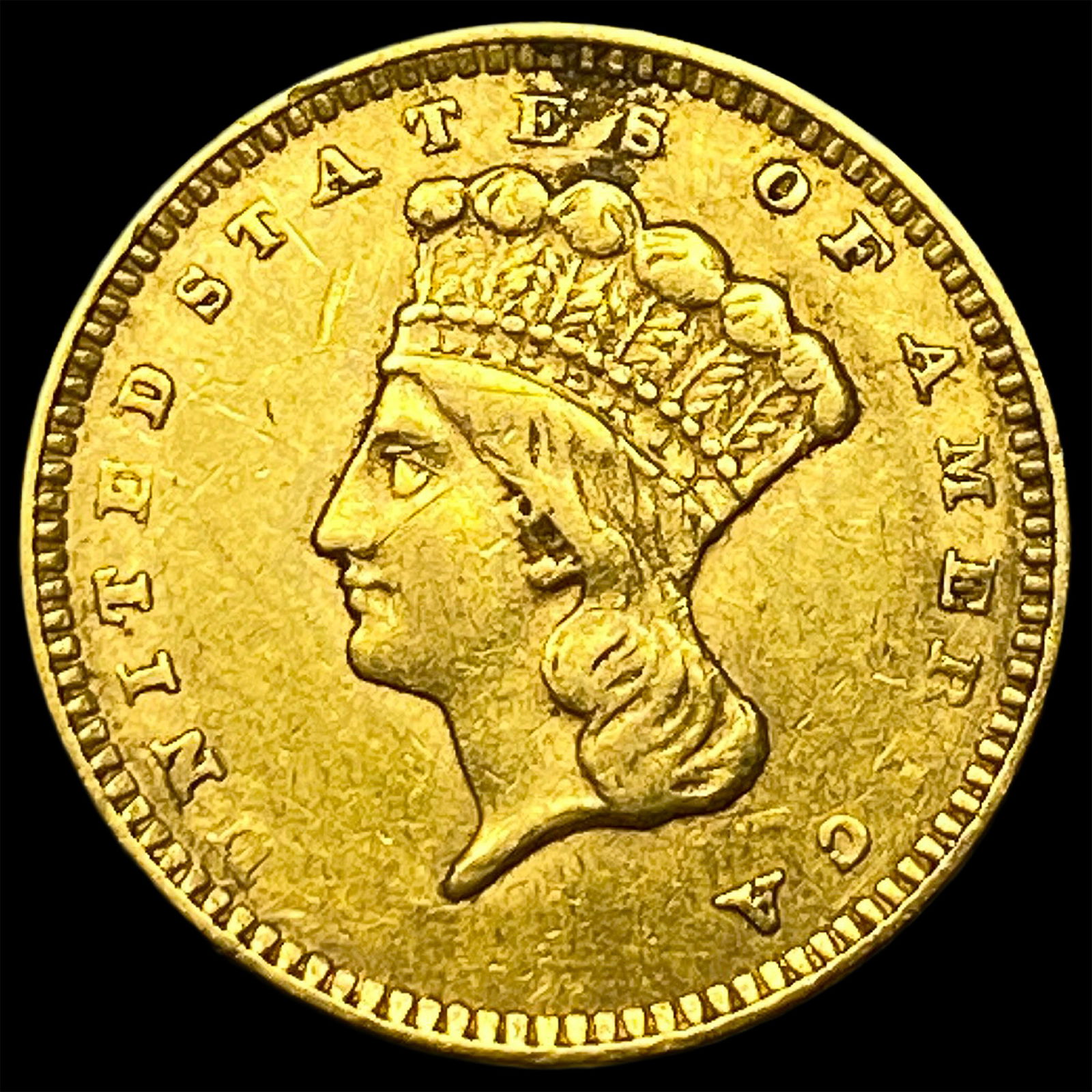 1856 Gold $1 Indian Head Type 3 CHOICE AU (1 of 2)