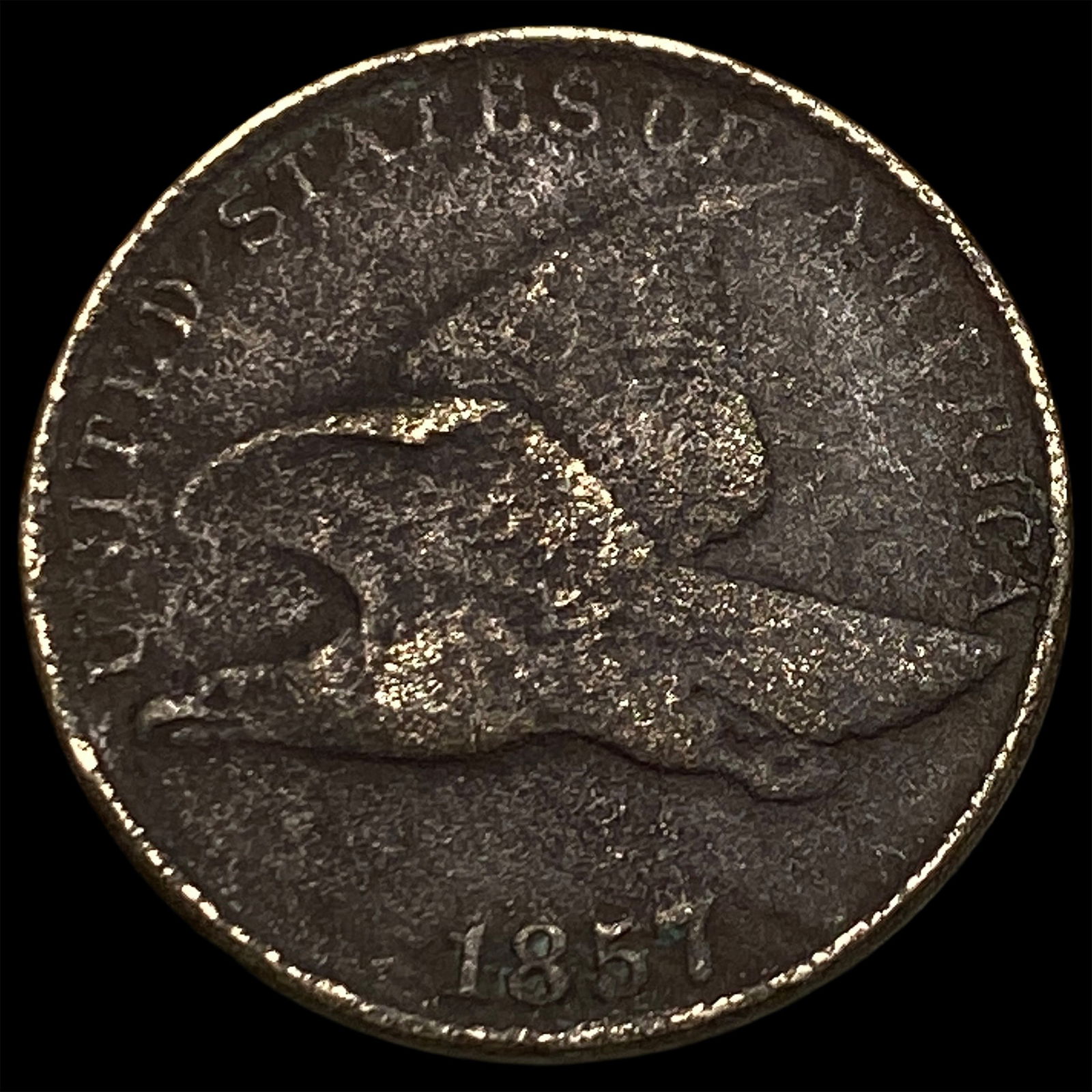 1857 Copper-Nickel Flying Eagle Cent HIGH GRADE (1 of 2)