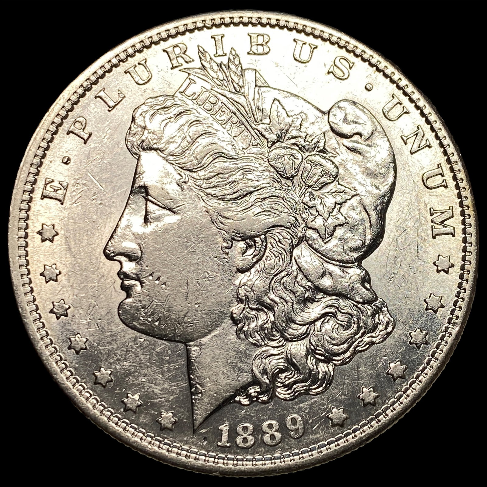 1889-S Silver Morgan Dollar CHOICE AU: 1889-S Silver Morgan Dollar CHOICE AU