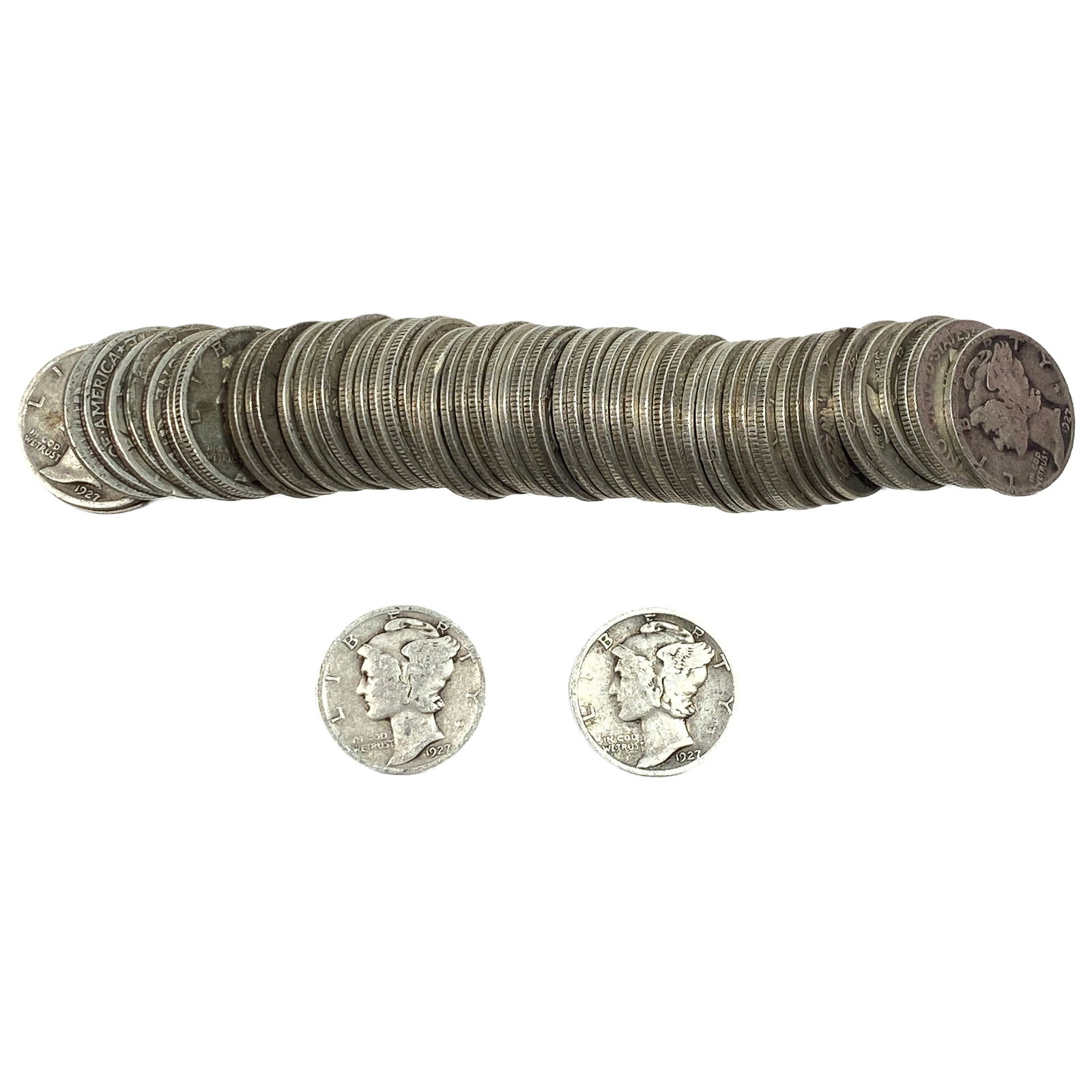 [59 Coins]Mixed Dates Silver Mercury Dime Roll: [59 Coins]Mixed Dates Silver Mercury Dime Roll