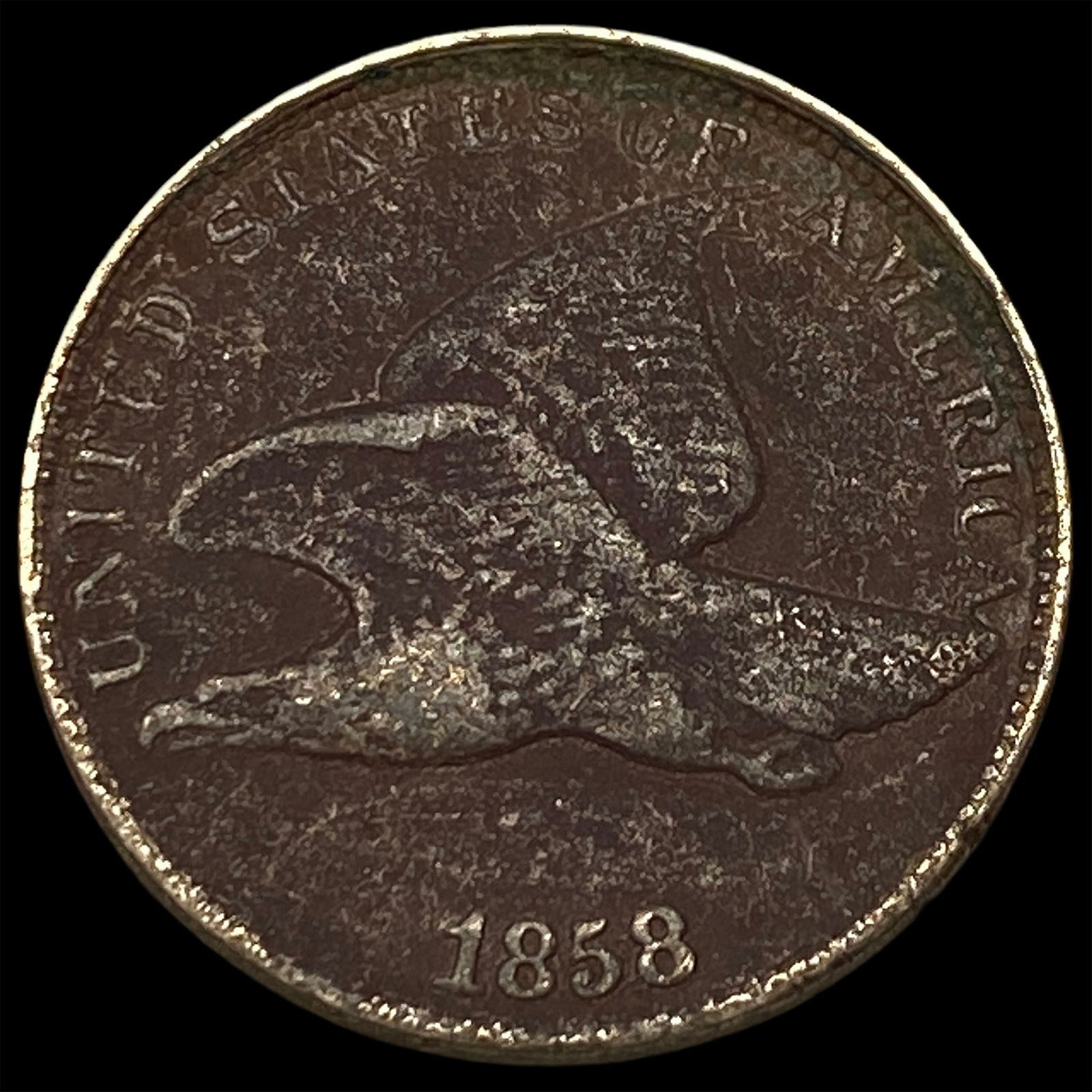 1858 Copper-Nickel Flying Eagle Cent HIGH GRADE (1 of 2)