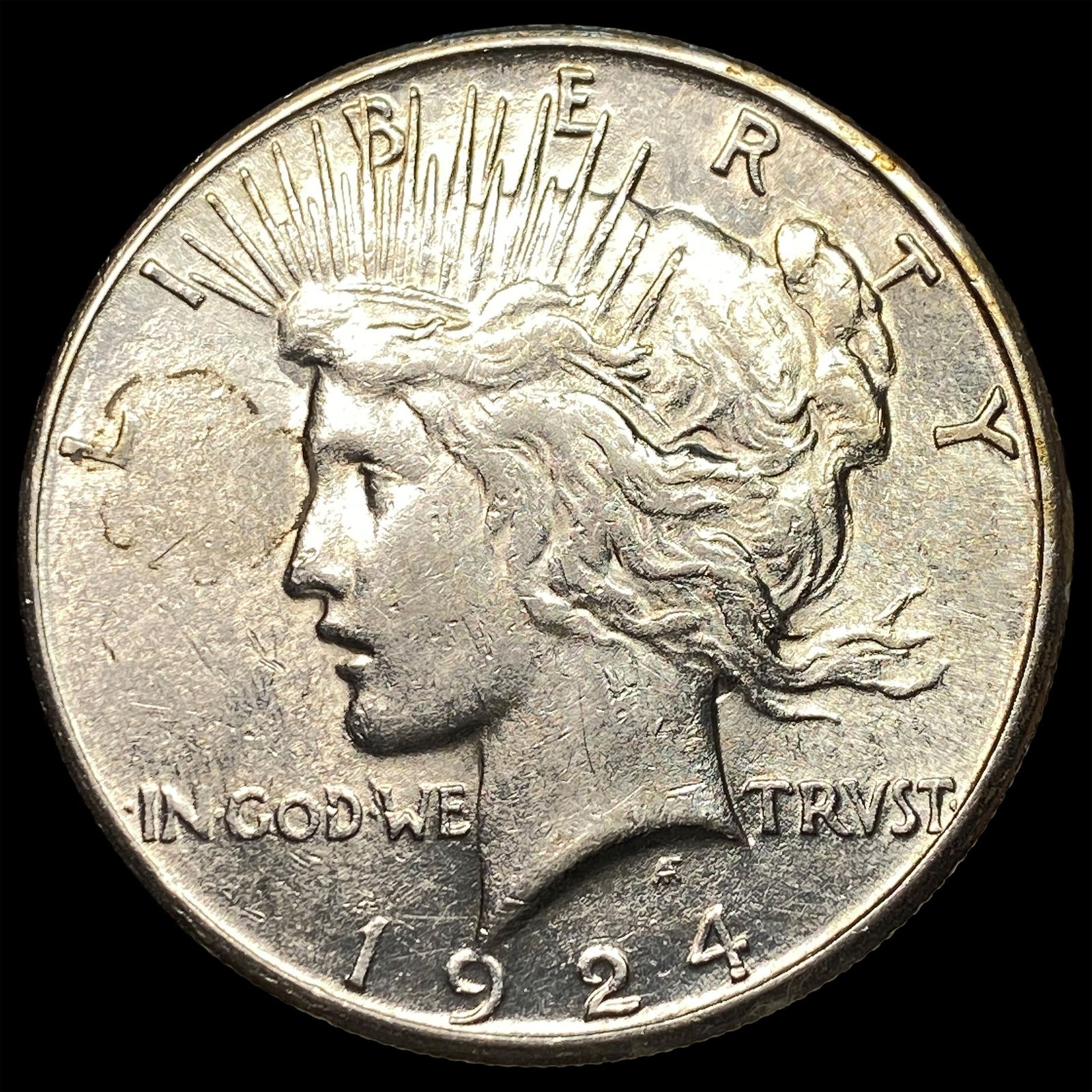 1924-S Silver Peace Dollar CLOSELY UNCIRCULATED: 1924-S Silver Peace Dollar CLOSELY UNCIRCULATED