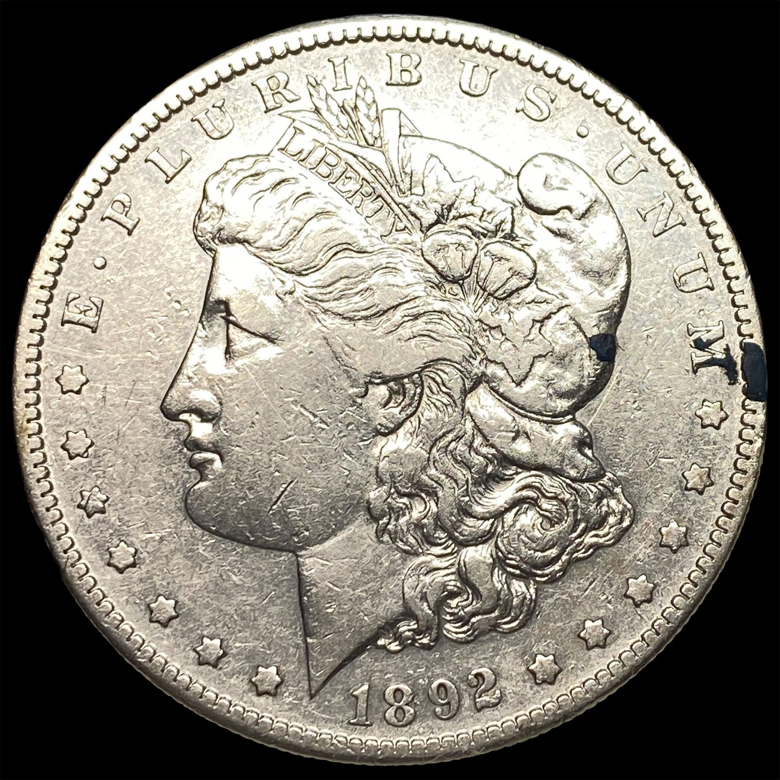 1892-S Silver Morgan Dollar NEARLY UNCIRCULATED: 1892-S Silver Morgan Dollar NEARLY UNCIRCULATED