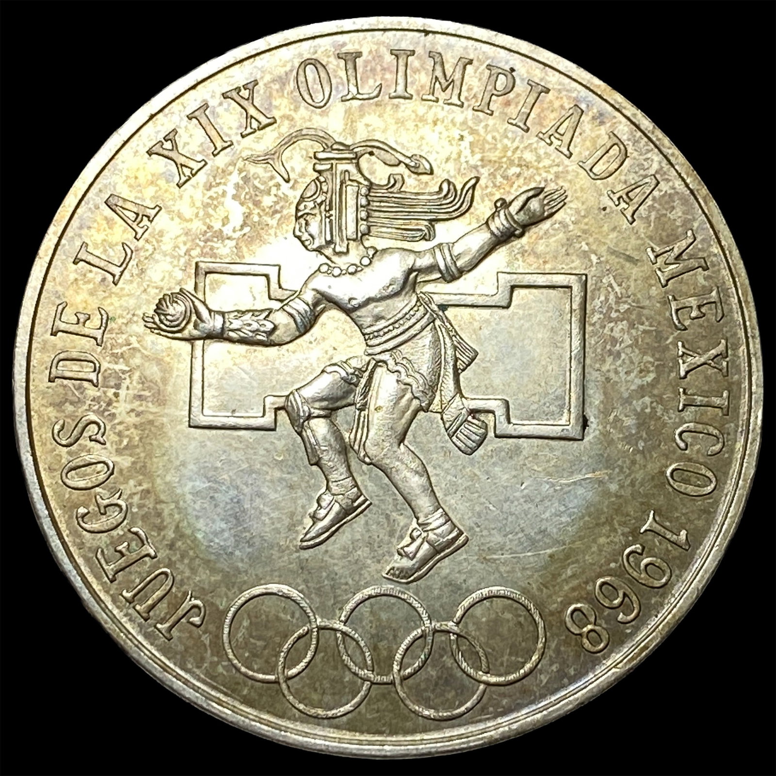 1968 Mexico Silver 25 Pesos - Olympics NEARLY UNCIRCULATED: 1968 Mexico Silver 25 Pesos - Olympics NEARLY UNCIRCULATED