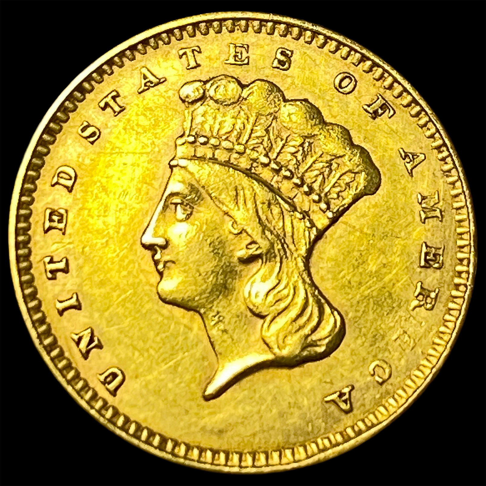 1857 Gold $1 Indian Princess Type 3 CHOICE AU: 1857 Gold $1 Indian Princess Type 3 CHOICE AU