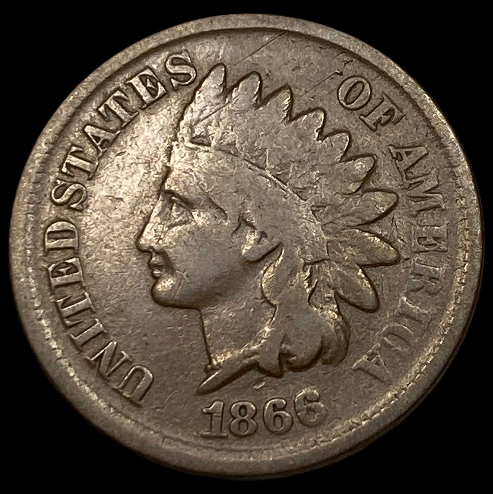 1866 Indian Head Cent LIGHTLY CIRCULATED (1 of 2)