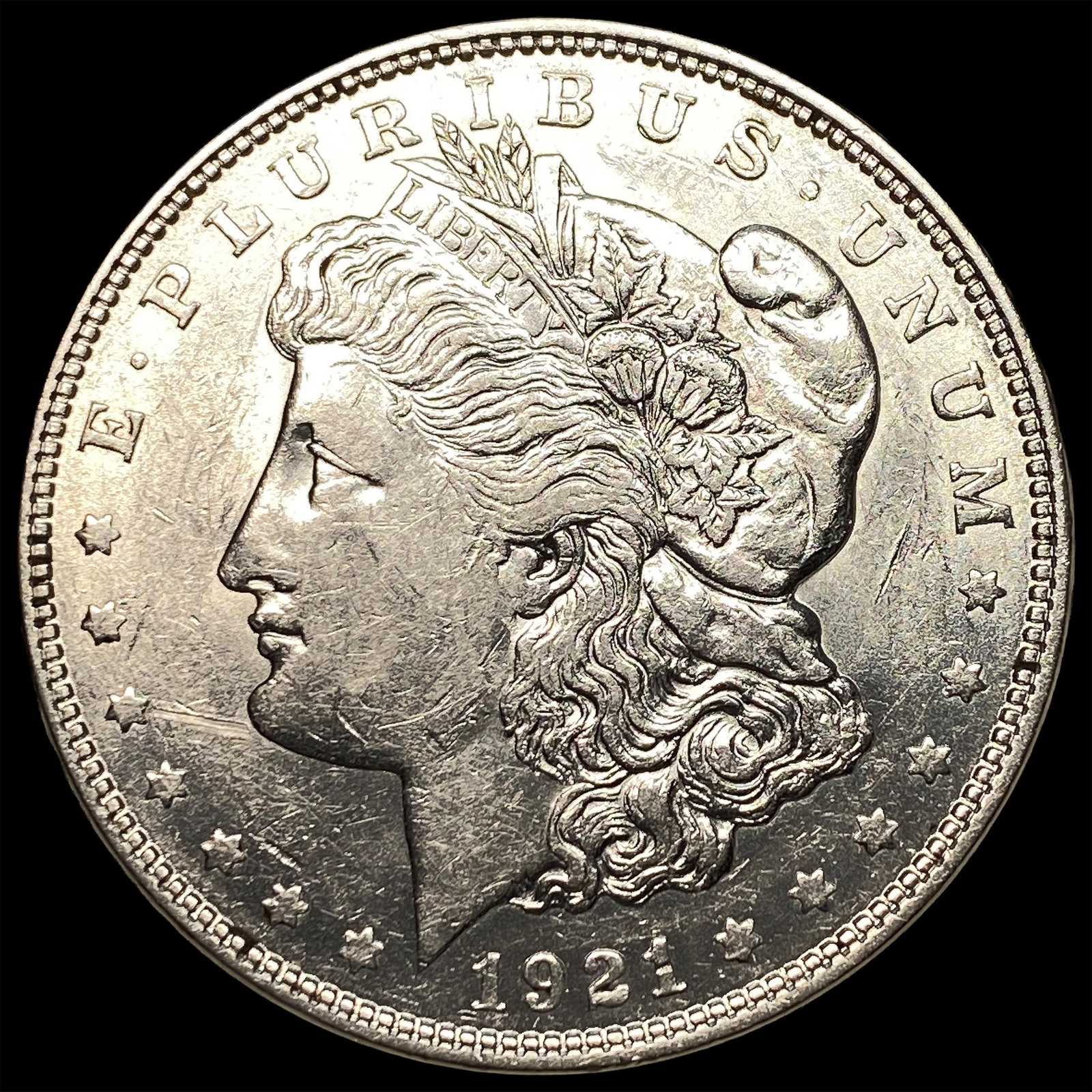 1921 Silver Morgan Dollar CLOSELY UNCIRCULATED: 1921 Silver Morgan Dollar CLOSELY UNCIRCULATED