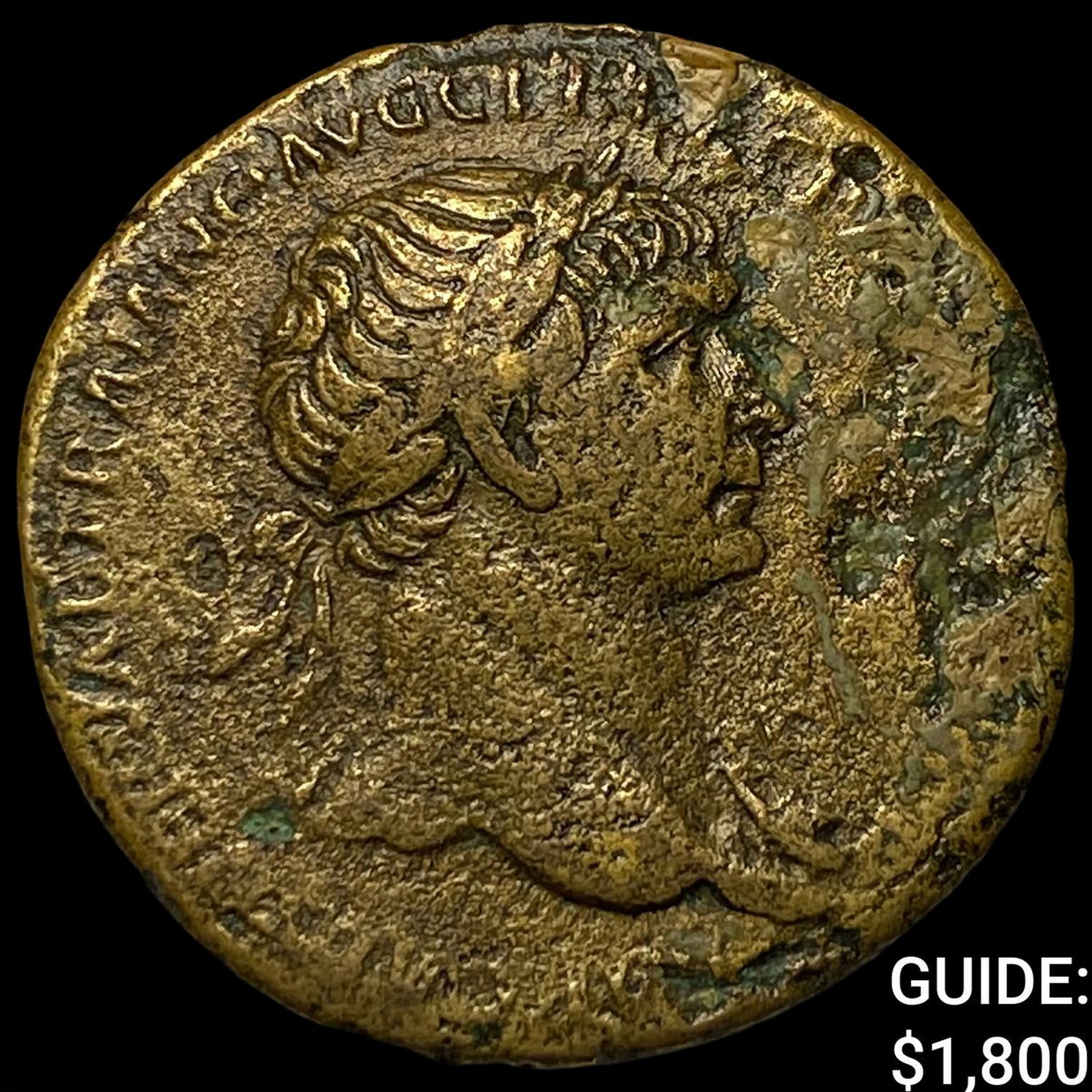 Roman Trajan, 98-117 AD Sestertius NEARLY UNCIRCULATED: Roman Trajan, 98-117 AD Sestertius NEARLY UNCIRCULATED