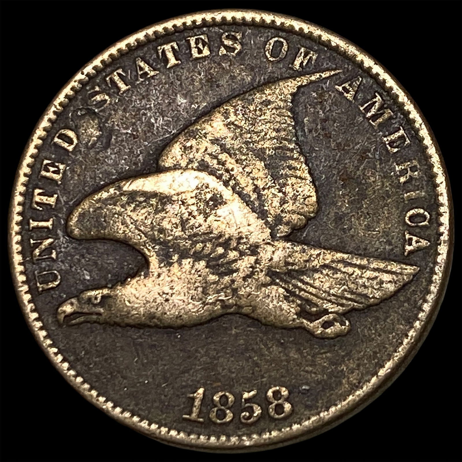 1858 Copper-Nickel Flying Eagle Cent HIGH GRADE (1 of 2)
