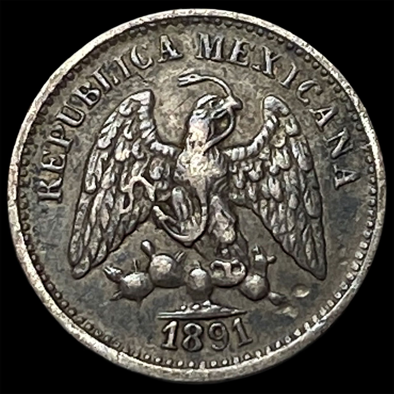 1891 Mexico Silver 5 Centavo NEARLY UNCIRCULATED (1 of 2)