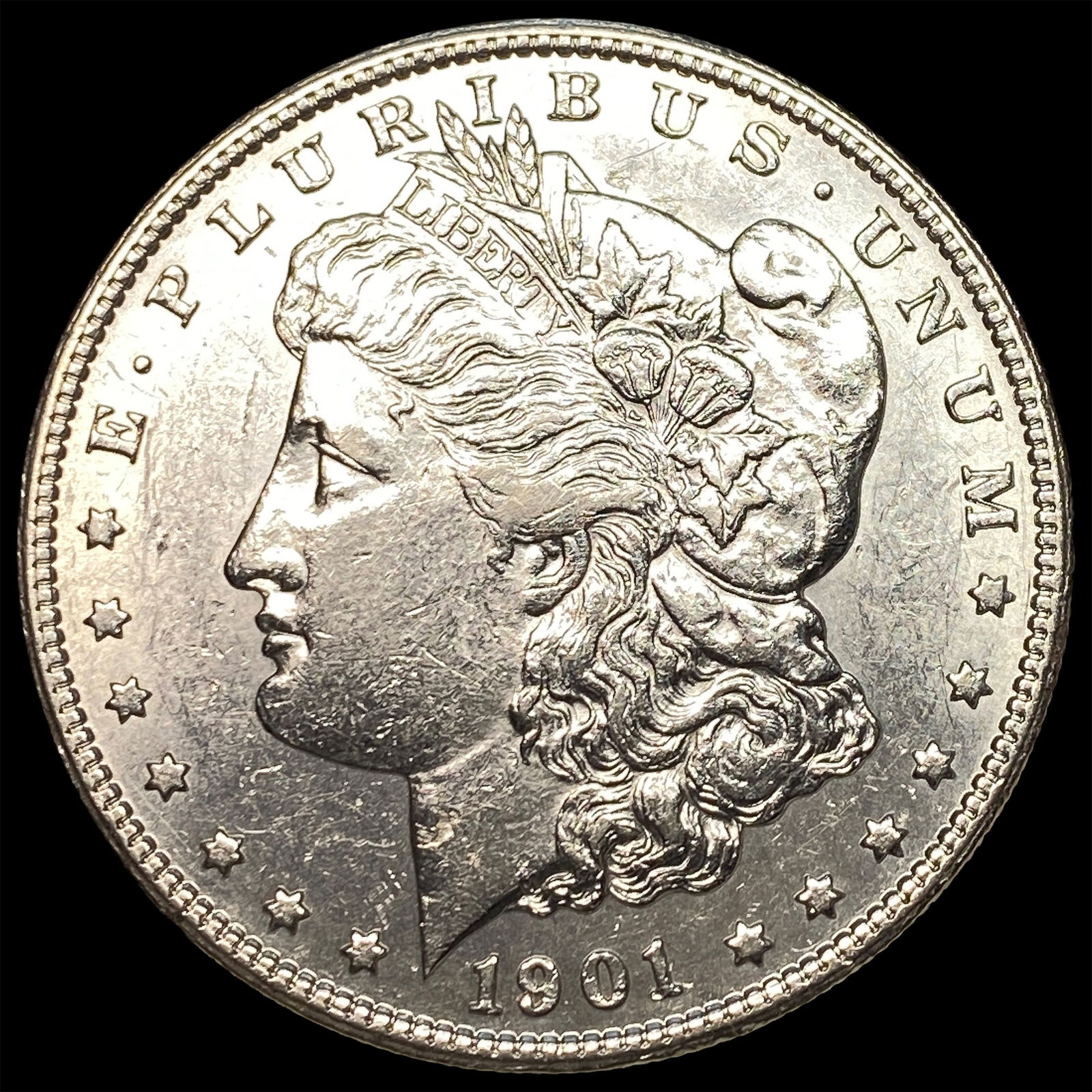 1901-S Silver Morgan Dollar CHOICE AU: 1901-S Silver Morgan Dollar CHOICE AU
