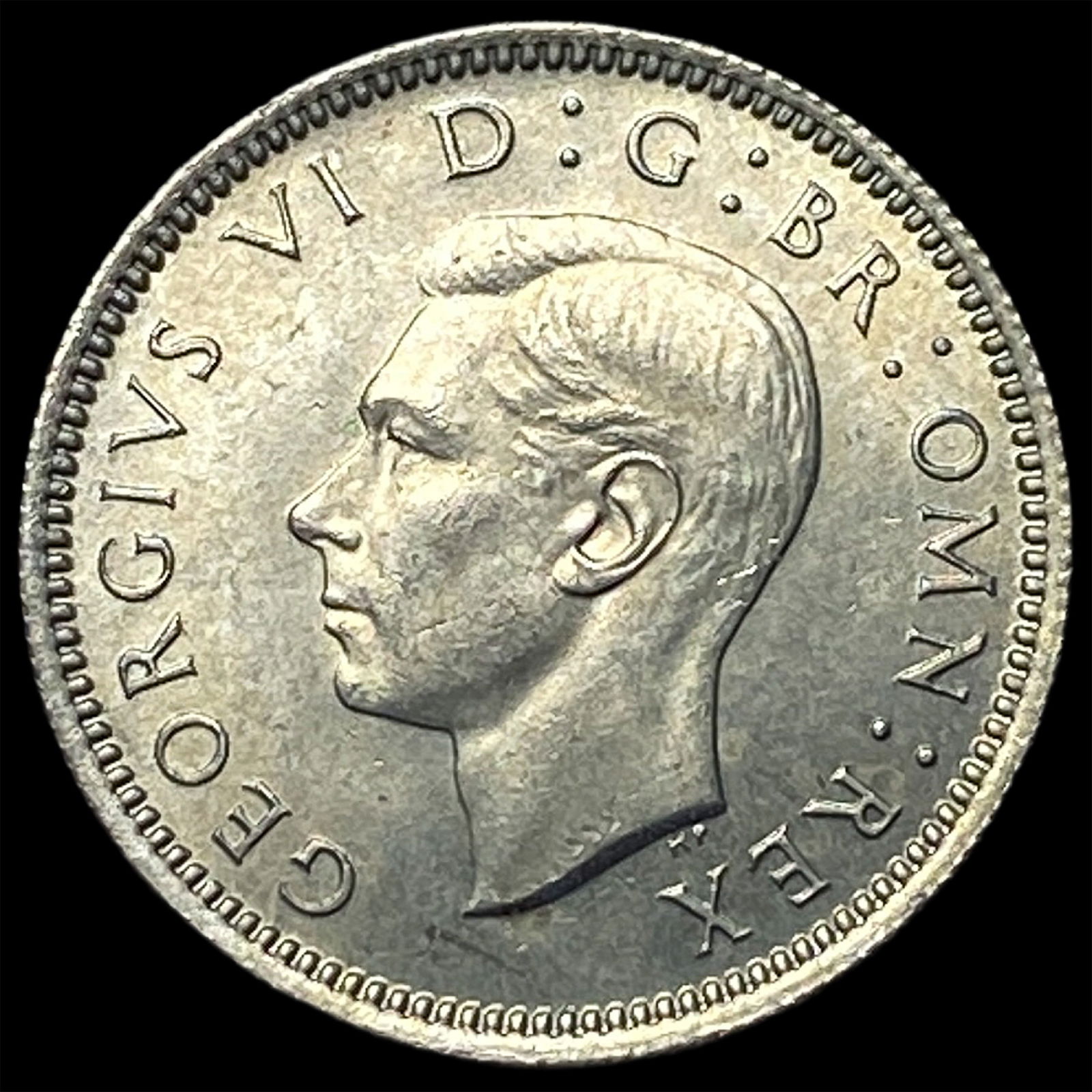 1950 Great Britain Silver Pence - George VI NEARLY UNCIRCULATED: 1950 Great Britain Silver Pence - George VI NEARLY UNCIRCULATED
