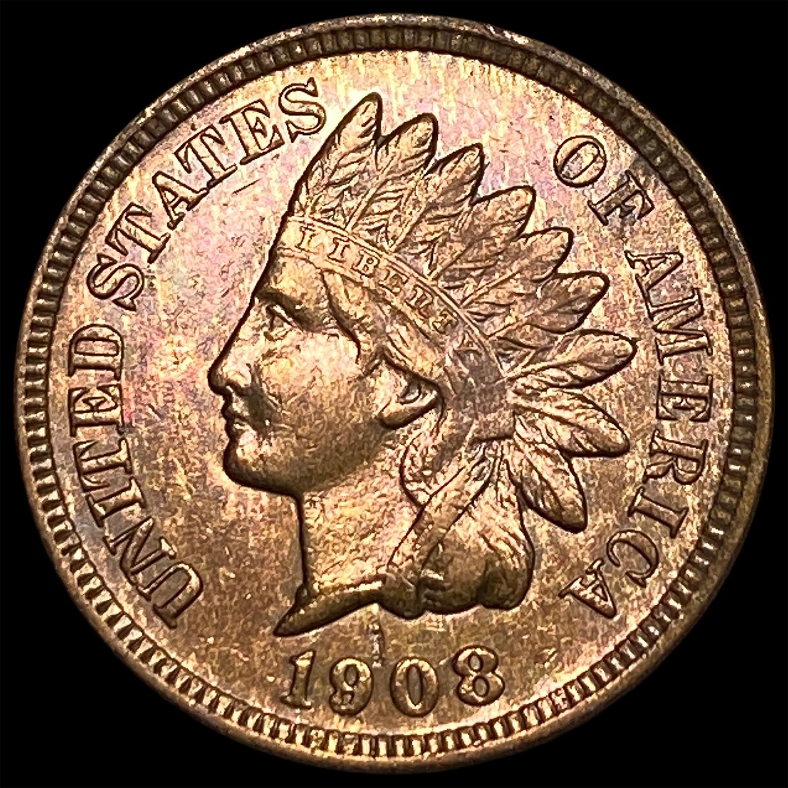 1908 Indian Head Cent CLOSELY UNCIRCULATED (1 of 2)