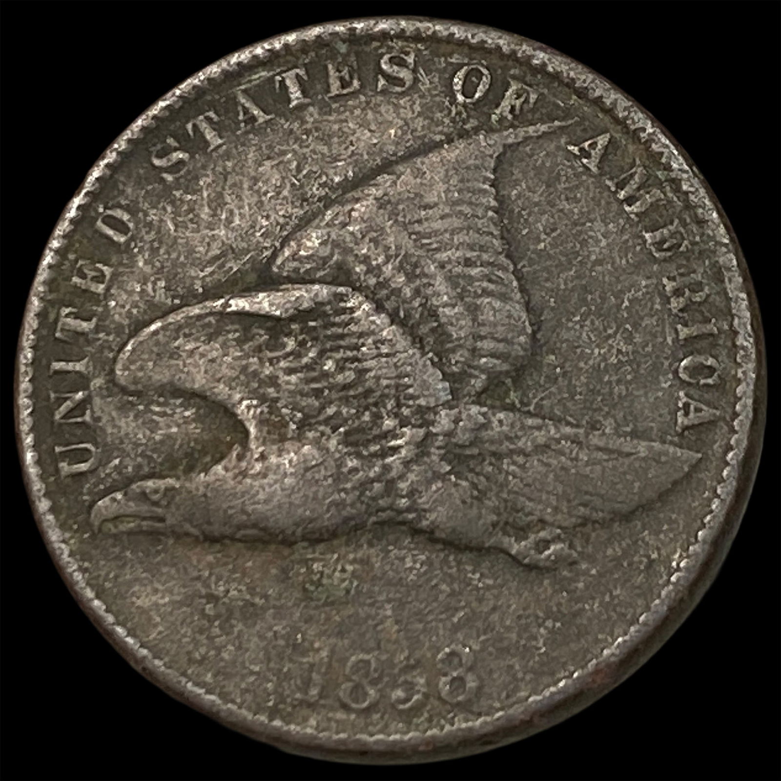 1858 Copper-Nickel Flying Eagle Cent HIGH GRADE (1 of 2)
