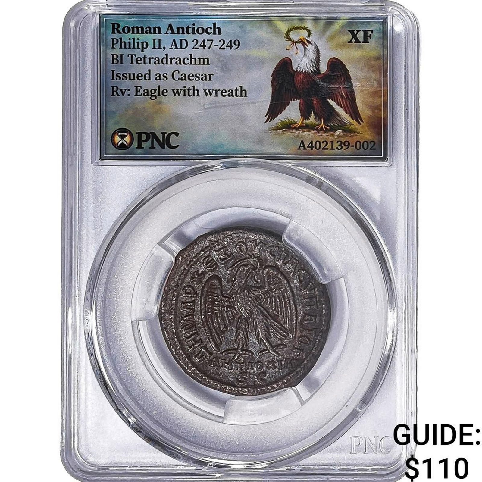 Roman Antioch Philip II 247-249 AD Bi-Tetradrachm PNC XF: Roman Antioch Philip II 247-249 AD Bi-Tetradrachm PNC XF