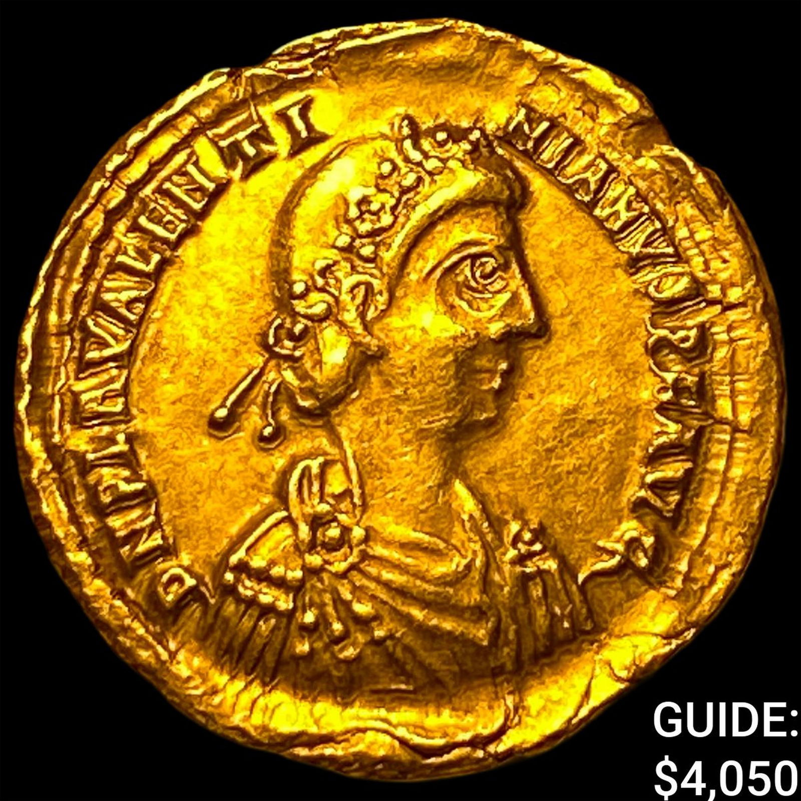 Roman Valentinian III, 425-455 AD Gold Solidus NEARLY UNCIRCULATED: Roman Valentinian III, 425-455 AD Gold Solidus NEARLY UNCIRCULATED