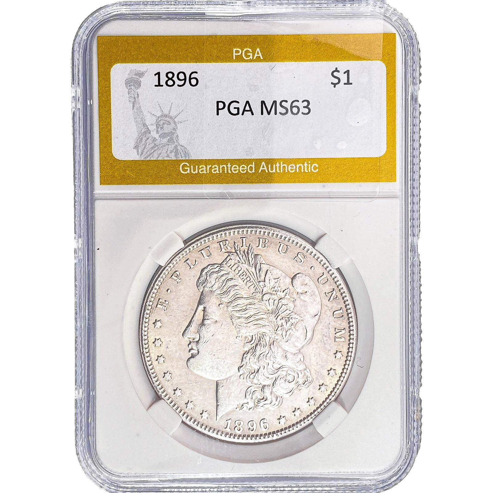 1896 Morgan Silver Dollar PGA MS63: 1896 Morgan Silver Dollar PGA MS63