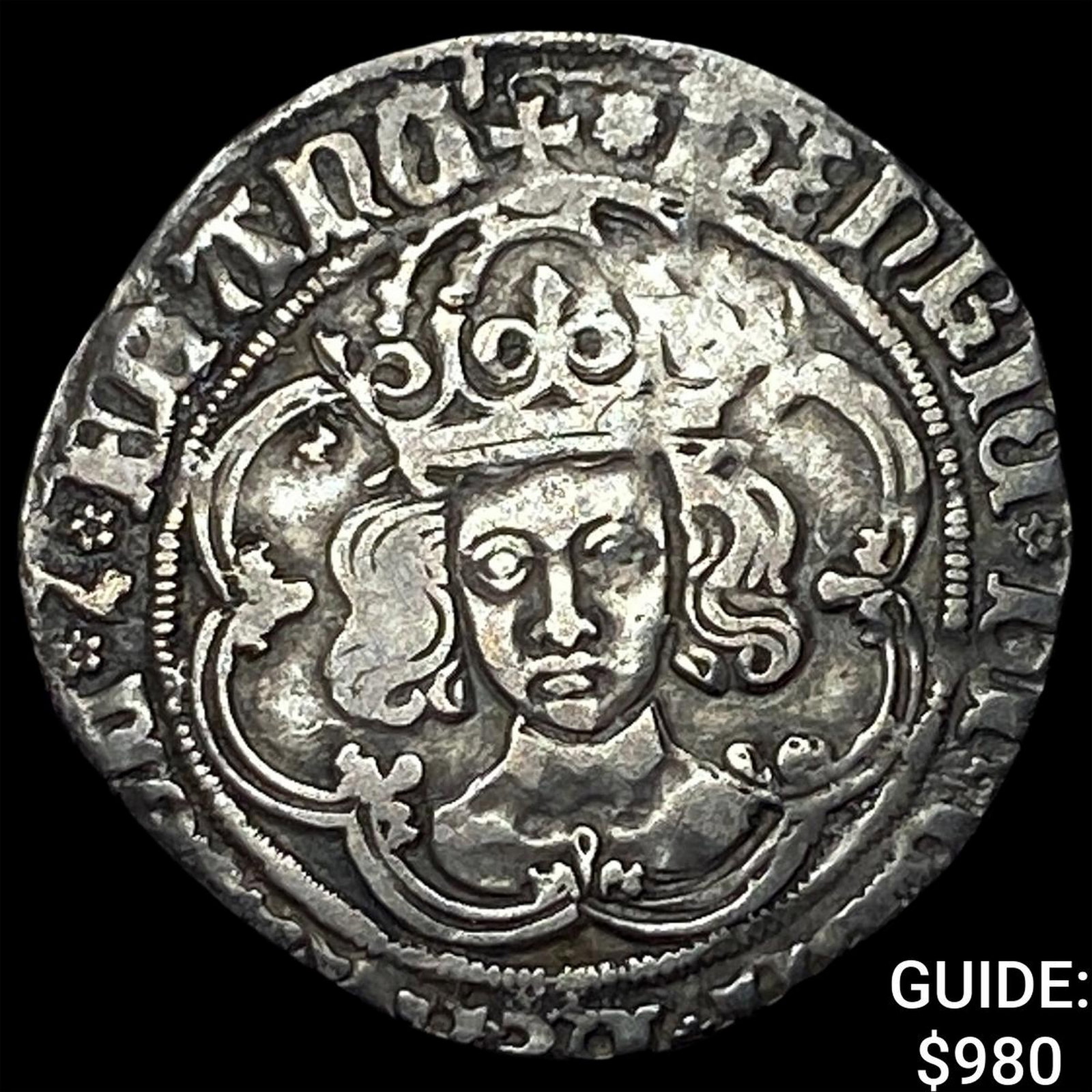1485-1509 AD England Silver Groat - Henry VII NEARLY UNCIRCULATED: 1485-1509 AD England Silver Groat - Henry VII NEARLY UNCIRCULATED