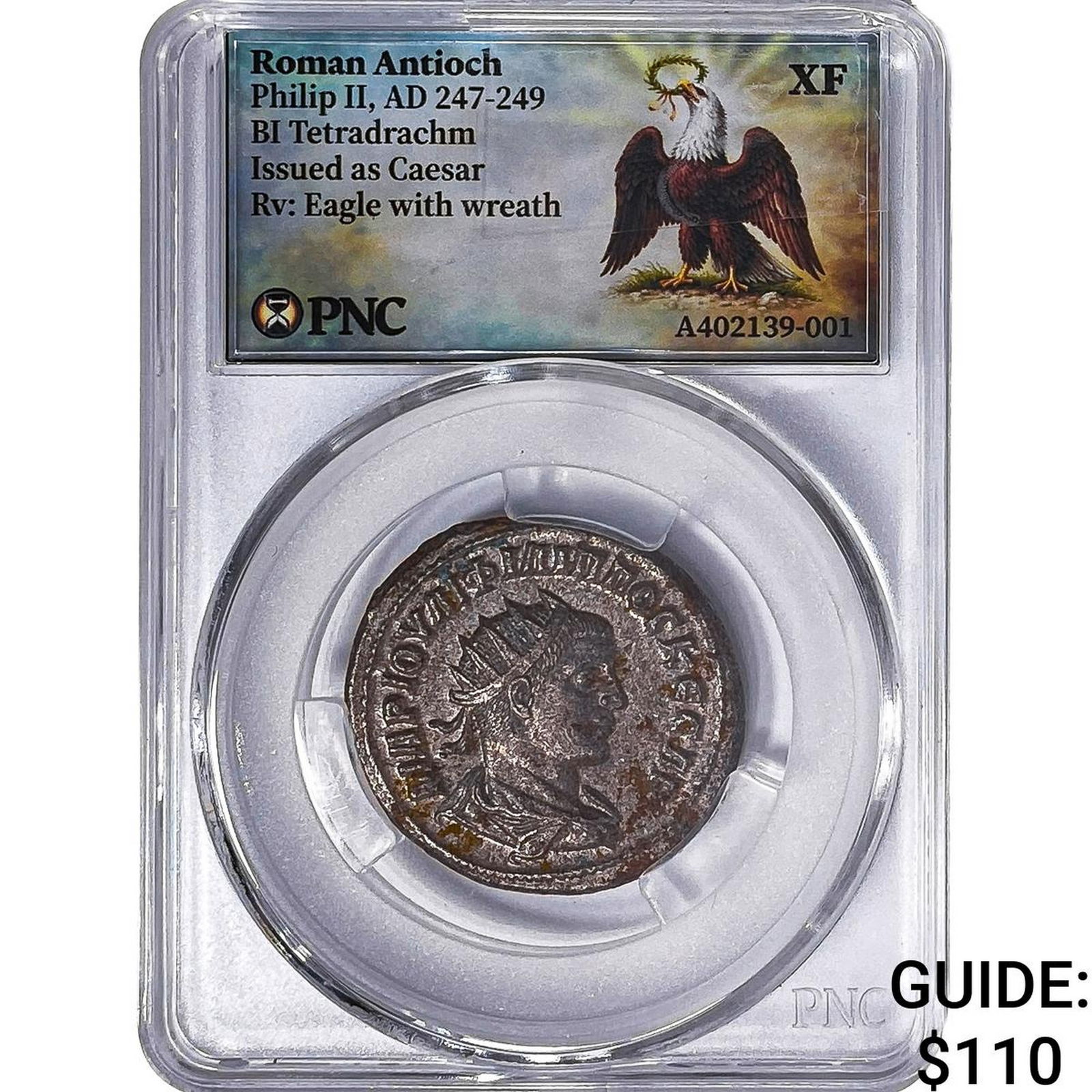 Roman Antioch Philip II 247-249 AD Bi-Tetradrachm PNC XF: Roman Antioch Philip II 247-249 AD Bi-Tetradrachm PNC XF