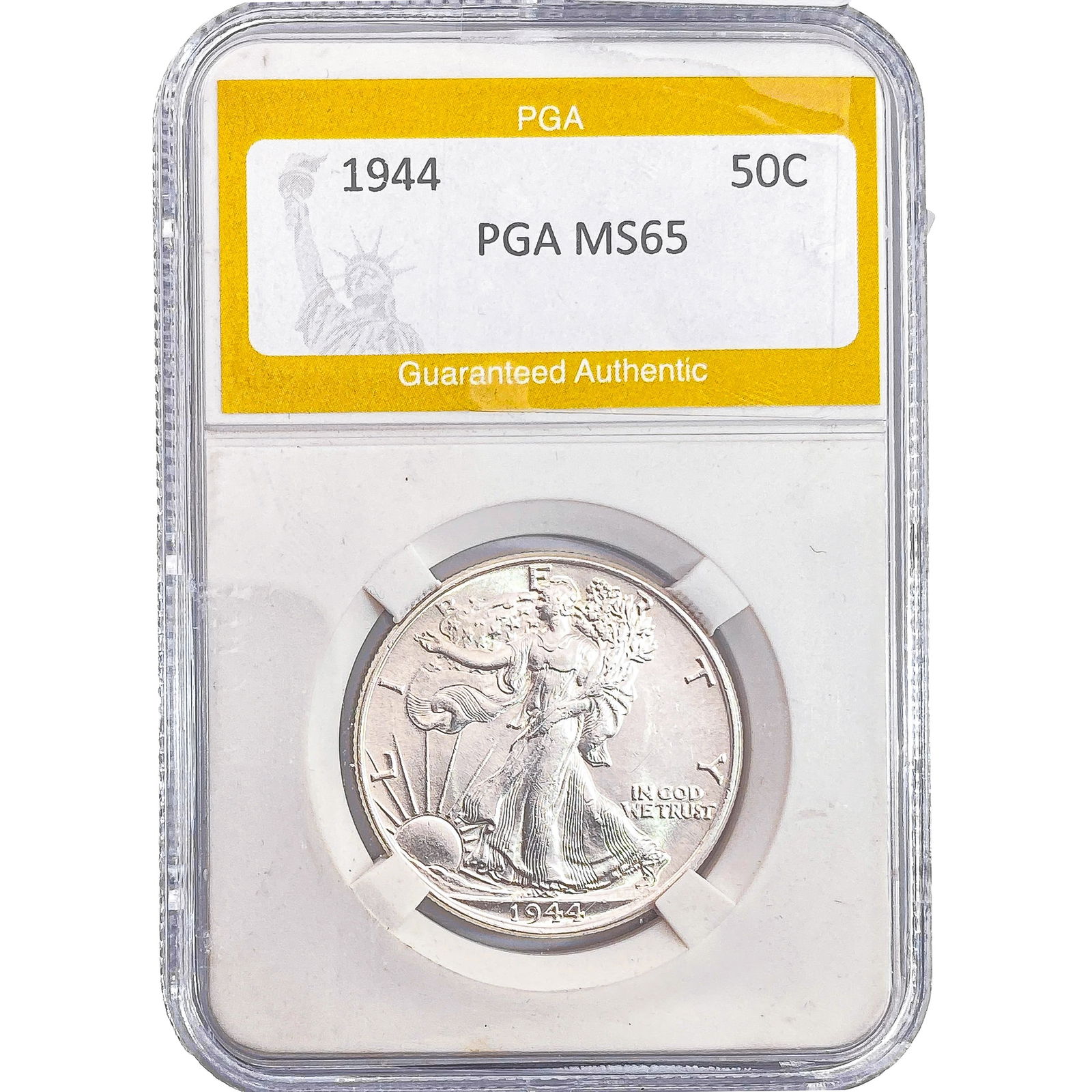 1944 Walking Liberty Half Dollar PGA MS65: 1944 Walking Liberty Half Dollar PGA MS65