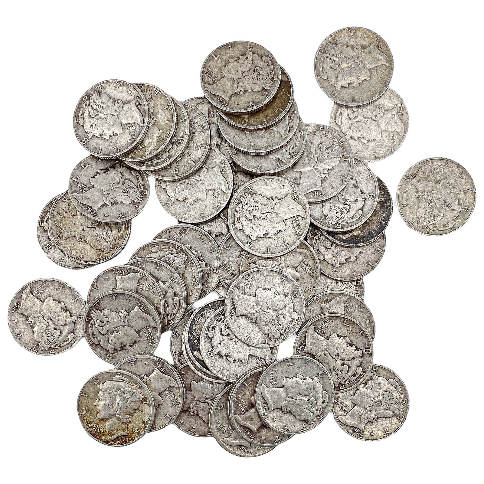 [52 Coins]Mixed Dates Silver Mercury Dime Roll: [52 Coins]Mixed Dates Silver Mercury Dime Roll