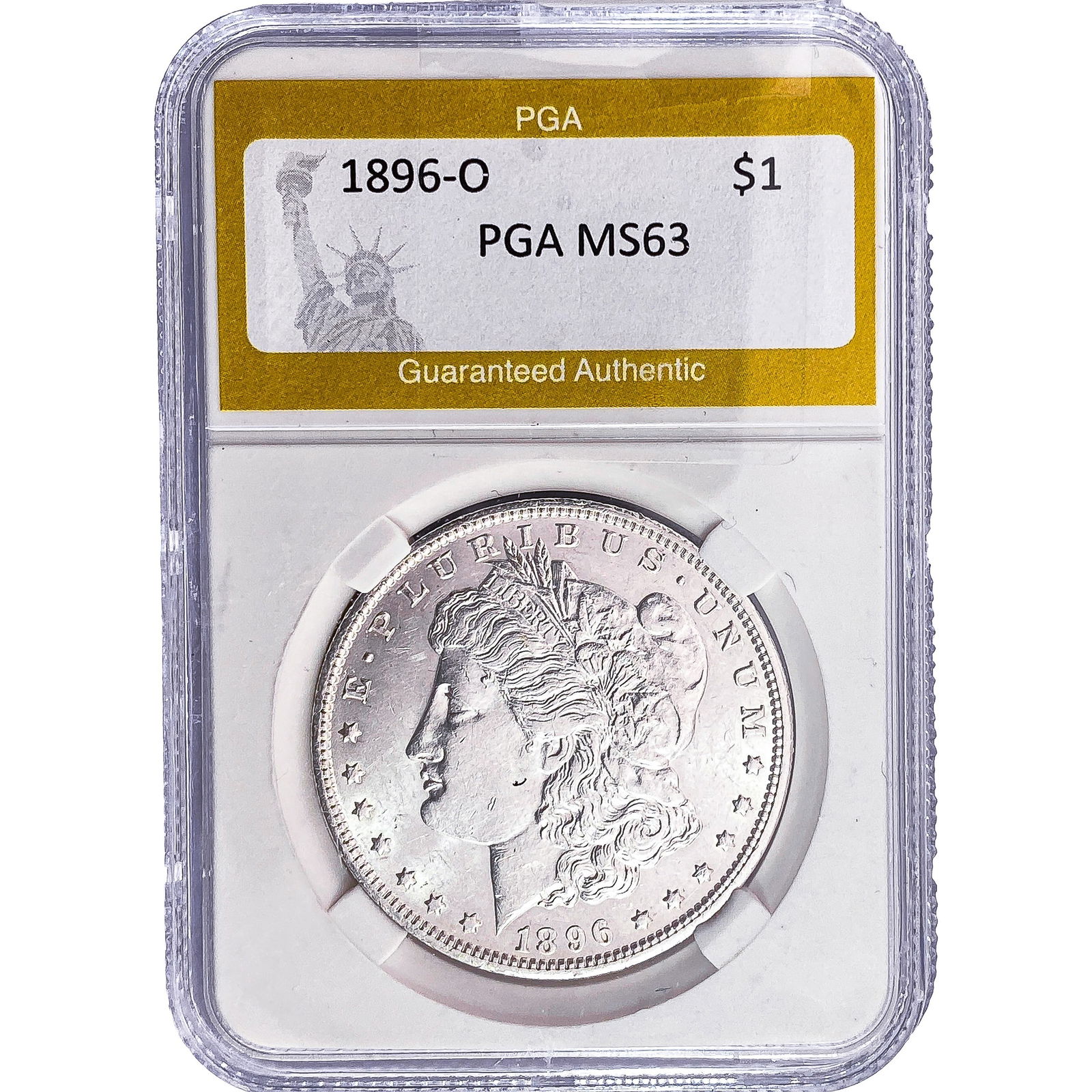 1896-O Morgan Silver Dollar PGA MS63 (1 of 2)