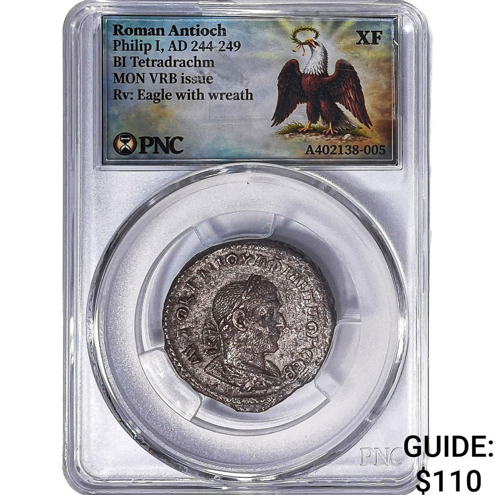 Roman Antioch Philip I 244-249 AD Bi-Tetradrachm PNC XF: Roman Antioch Philip I 244-249 AD Bi-Tetradrachm PNC XF
