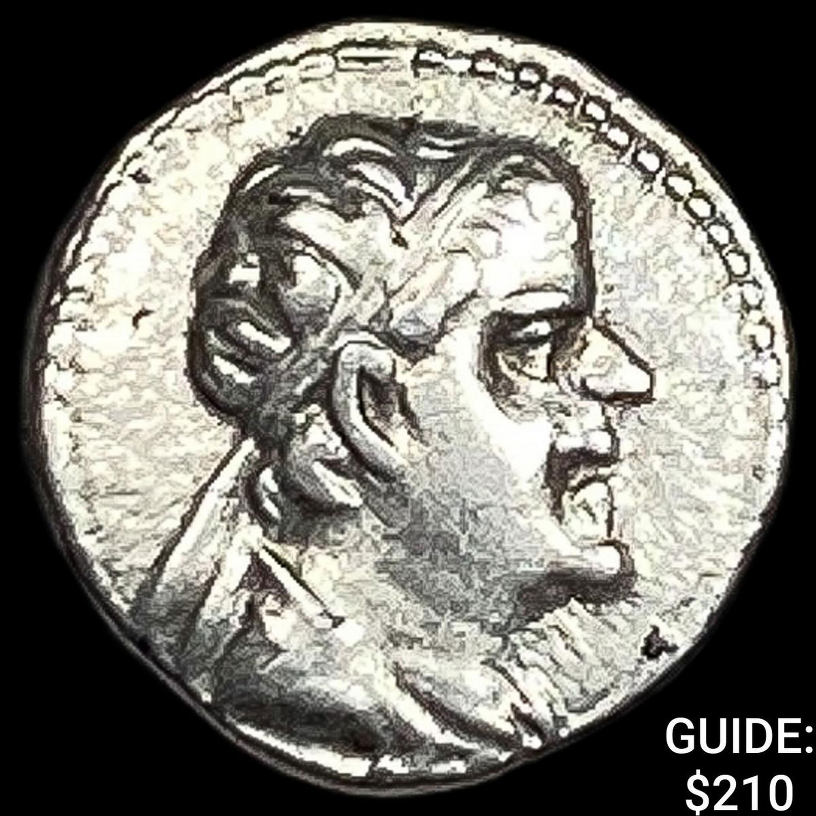 Bactria Eucratides I 170-145 Silver Obol CHOICE AU: Bactria Eucratides I 170-145 Silver Obol CHOICE AU