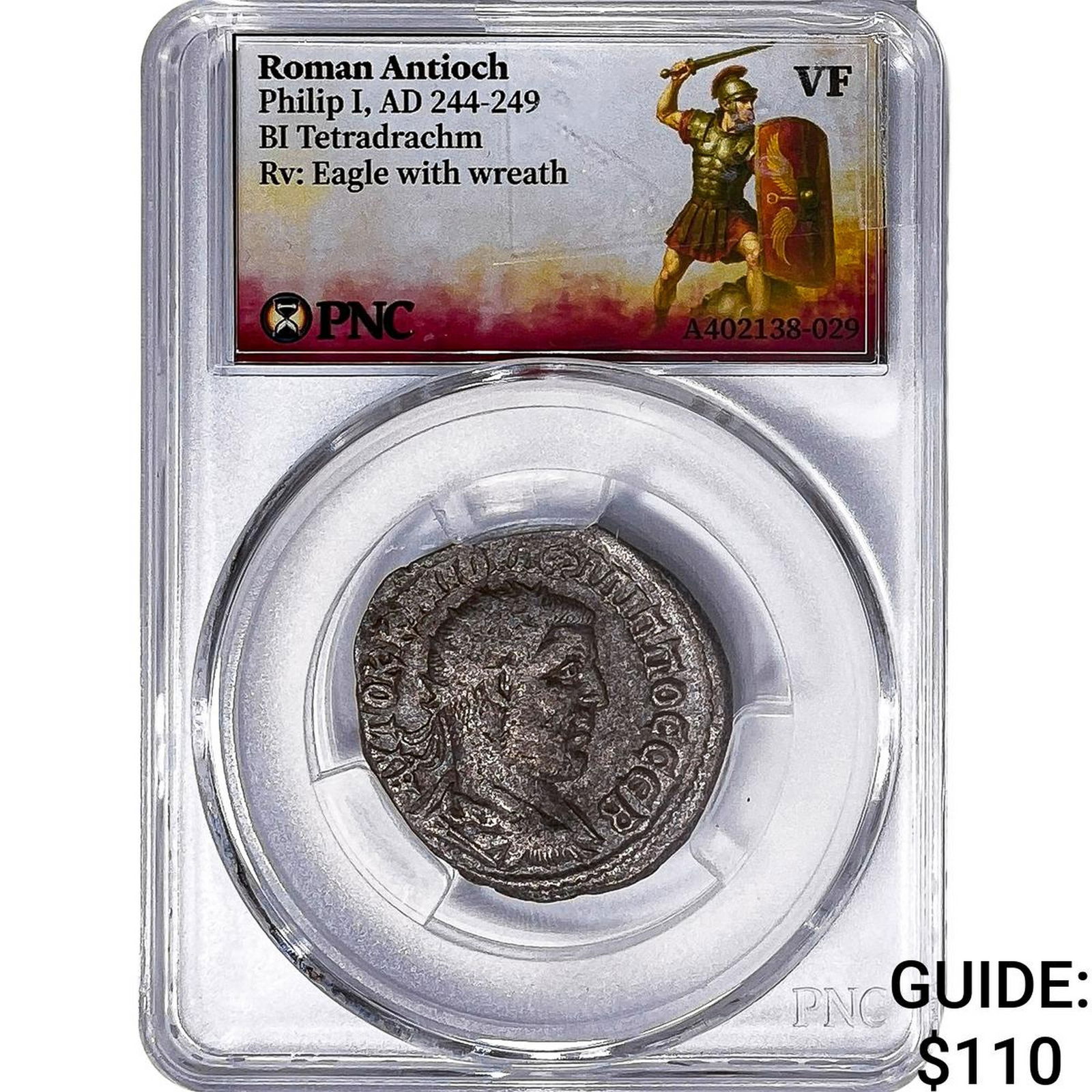 Roman Antioch Philip I 244-249 AD Bi-Tetradrachm PNC VF: Roman Antioch Philip I 244-249 AD Bi-Tetradrachm PNC VF