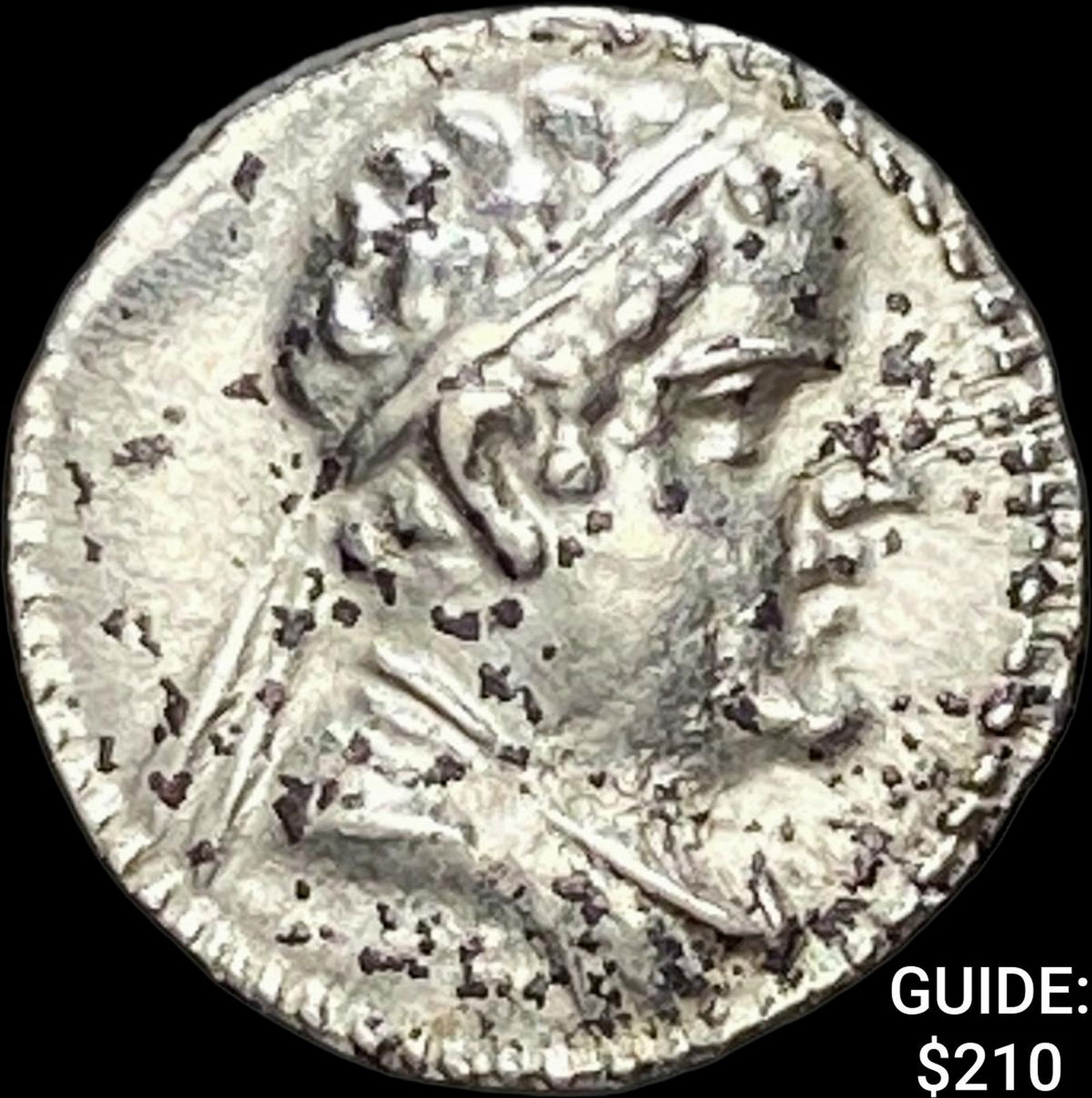 Bactria Eukratides I 170-145 BC Silver Obol CHOICE AU: Bactria Eukratides I 170-145 BC Silver Obol CHOICE AU