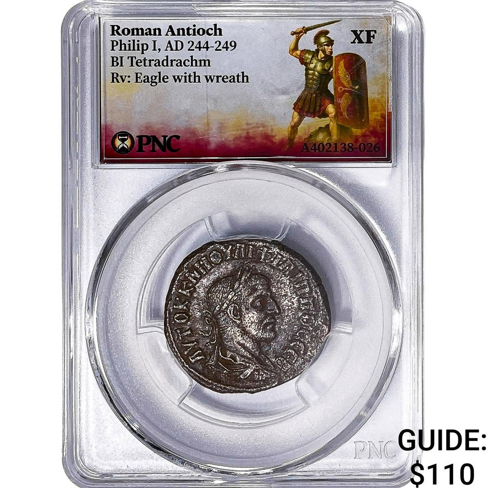 Roman Antioch Philip I 244-249 AD Bi-Tetradrachm PNC XF: Roman Antioch Philip I 244-249 AD Bi-Tetradrachm PNC XF