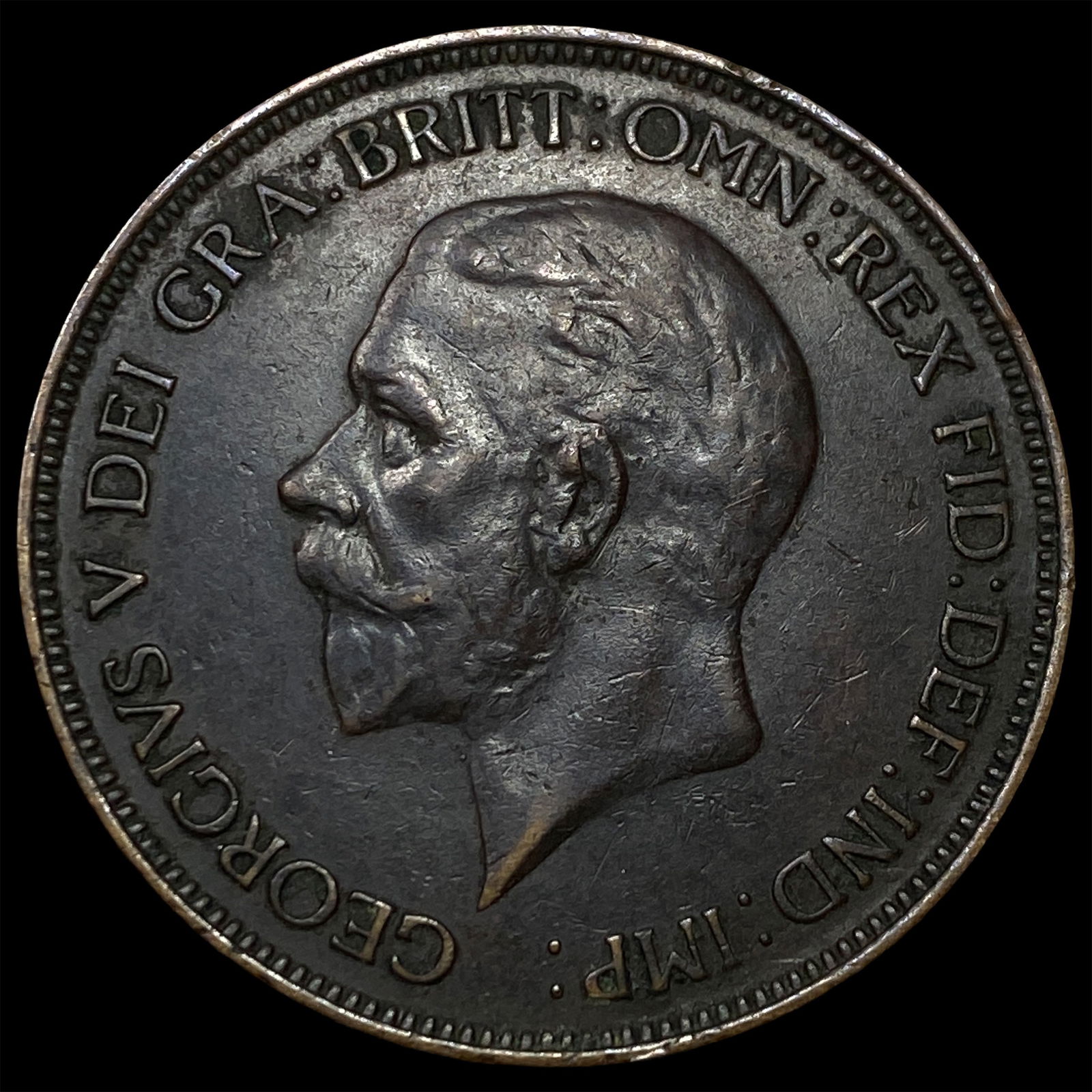 1932 Great Britain One Penny - George V NEARLY UNCIRCULATED: 1932 Great Britain One Penny - George V NEARLY UNCIRCULATED