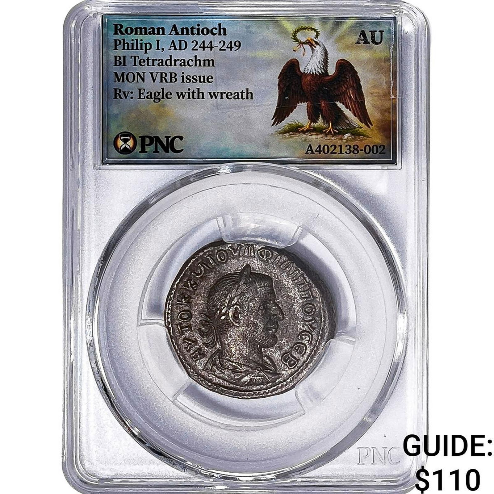 Roman Antioch Philip I 244-249 AD Bi-Tetradrachm PNC AU: Roman Antioch Philip I 244-249 AD Bi-Tetradrachm PNC AU