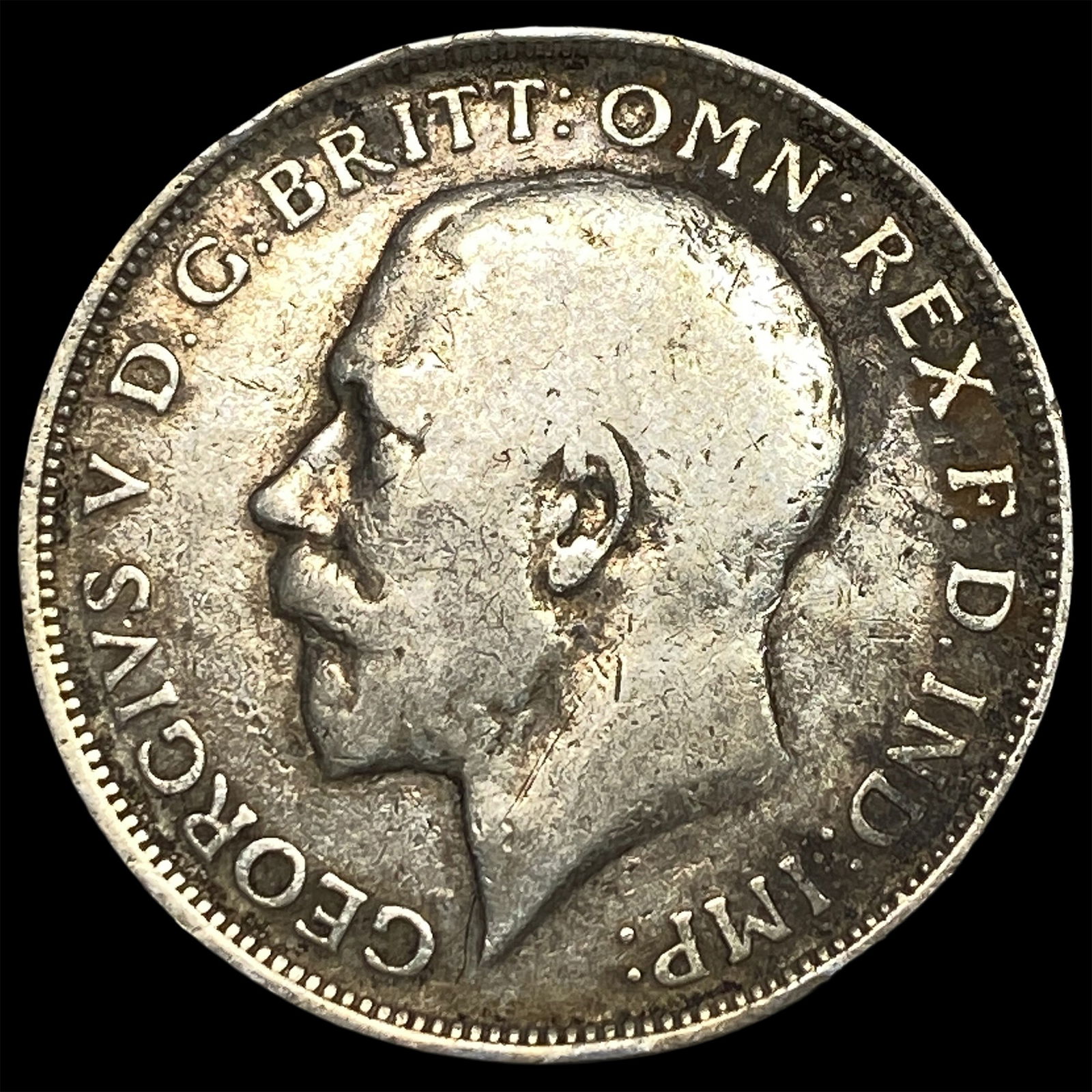 1915 Great Britain Silver Florin - George V NEARLY UNCIRCULATED: 1915 Great Britain Silver Florin - George V NEARLY UNCIRCULATED