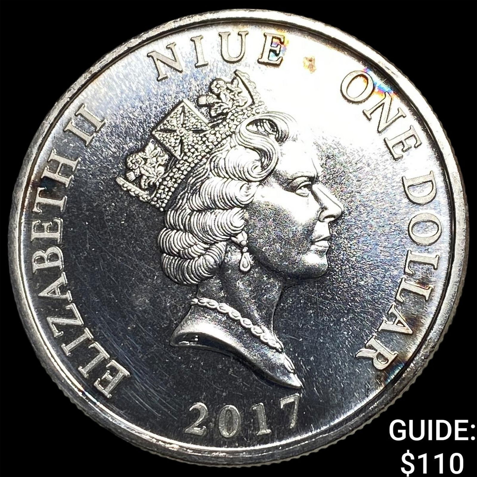 2017 Niue 1oz .999 Silver Dollar - Guardian Angel NEARLY UNCIRCULATED: 2017 Niue 1oz .999 Silver Dollar - Guardian Angel NEARLY UNCIRCULATED