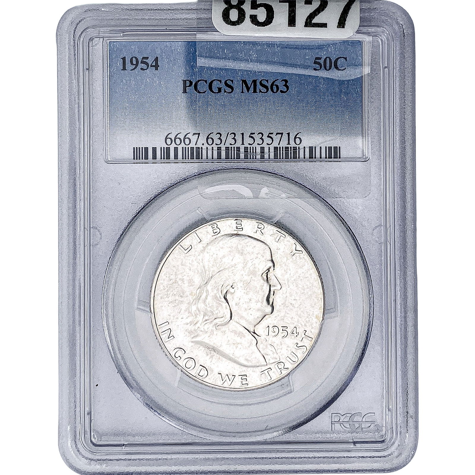 1954 Franklin Half Dollar PCGS MS63 (1 of 2)