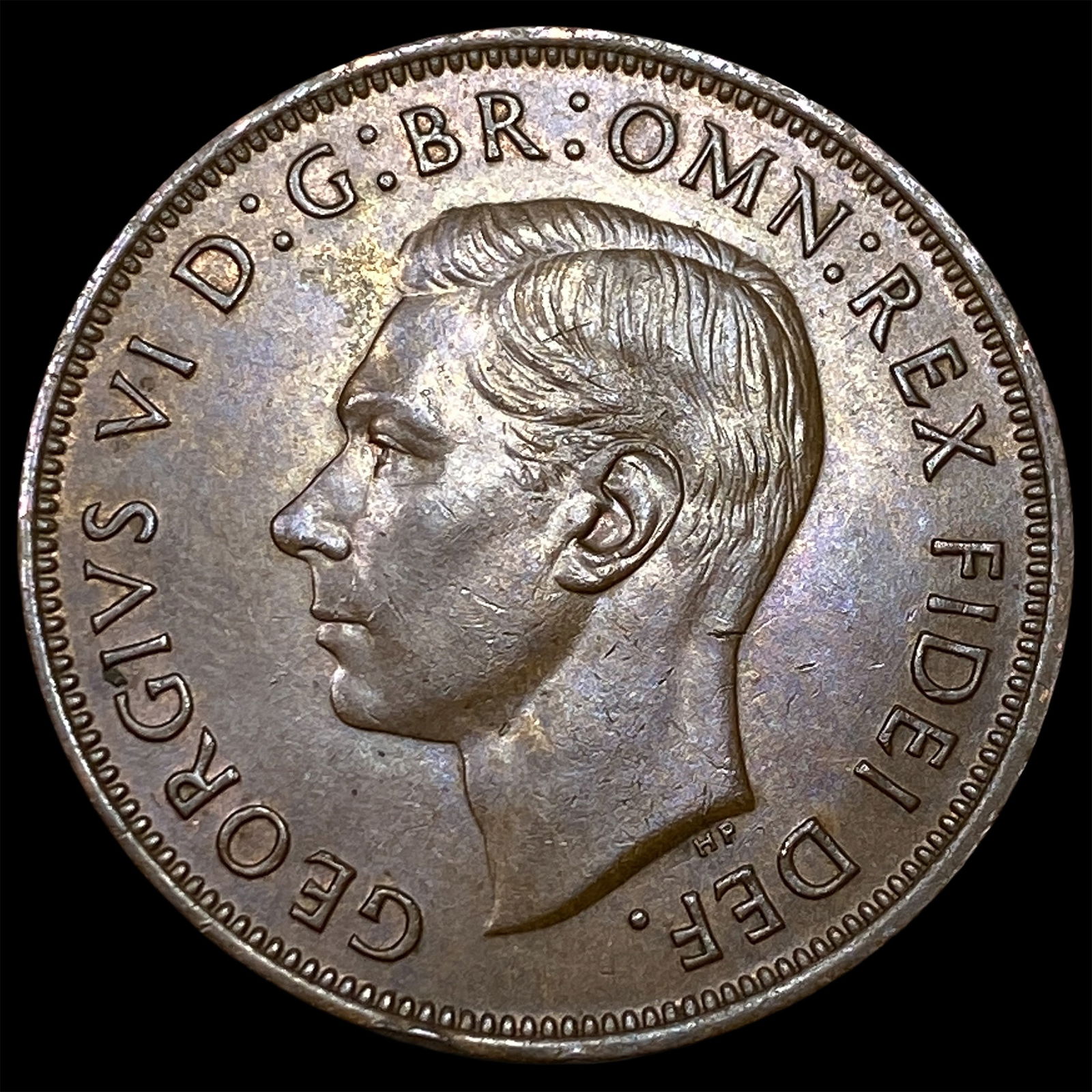 1950 Great Britain One Penny - George VI NEARLY UNCIRCULATED: 1950 Great Britain One Penny - George VI NEARLY UNCIRCULATED