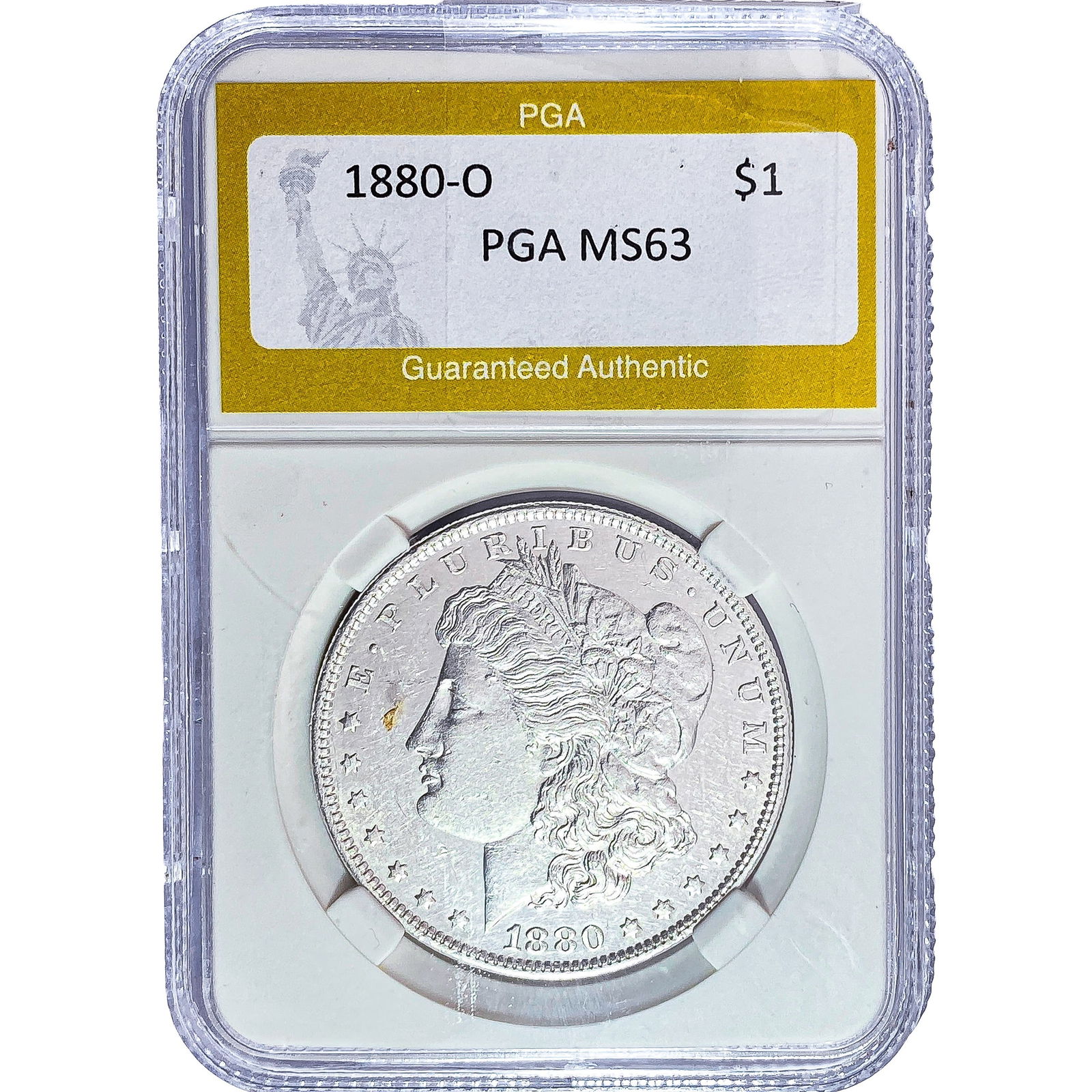 1880-O Morgan Silver Dollar PGA MS63: 1880-O Morgan Silver Dollar PGA MS63