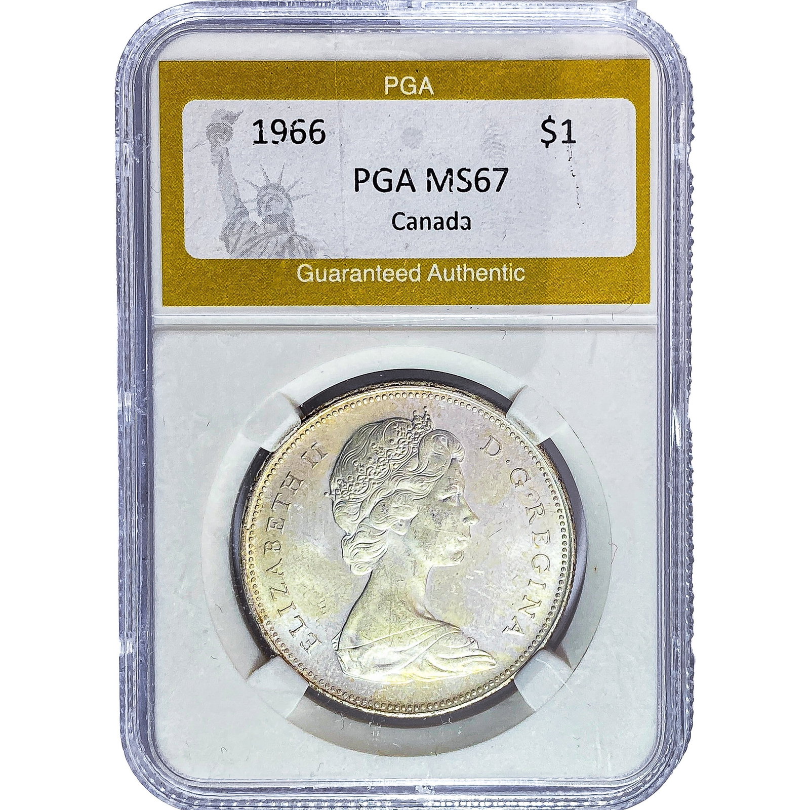 1966 Canada Silver Dollar PGA MS67: 1966 Canada Silver Dollar PGA MS67