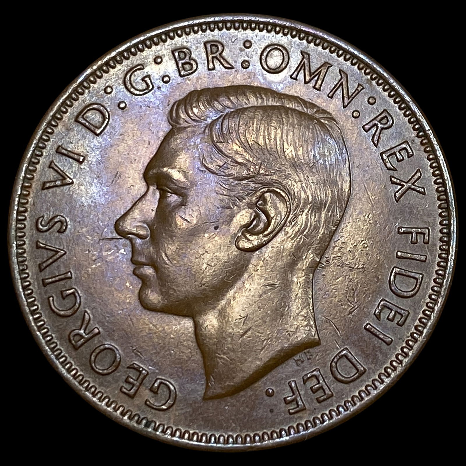 1951 Great Britain One Penny - George VI NEARLY UNCIRCULATED: 1951 Great Britain One Penny - George VI NEARLY UNCIRCULATED