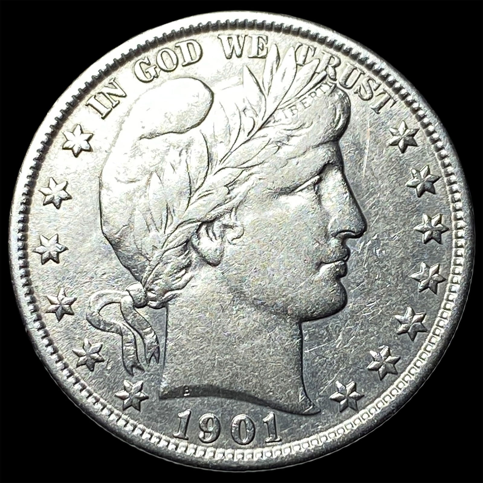 1901 Silver Barber Half Dollar NEARLY UNCIRCULATED (1 of 2)