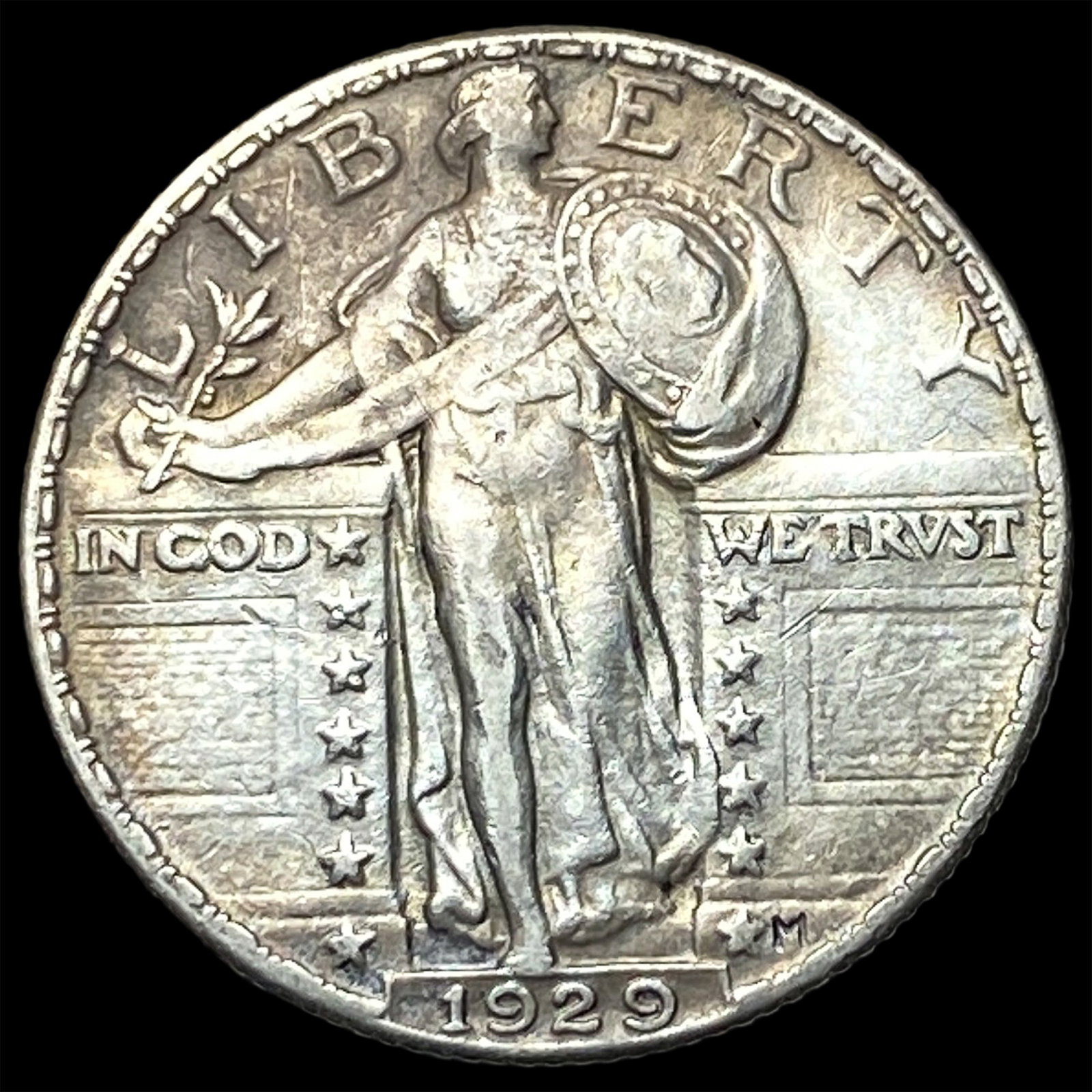 1929 Standing Liberty Silver Quarter NEARLY UNCIRCULATED: 1929 Standing Liberty Silver Quarter NEARLY UNCIRCULATED