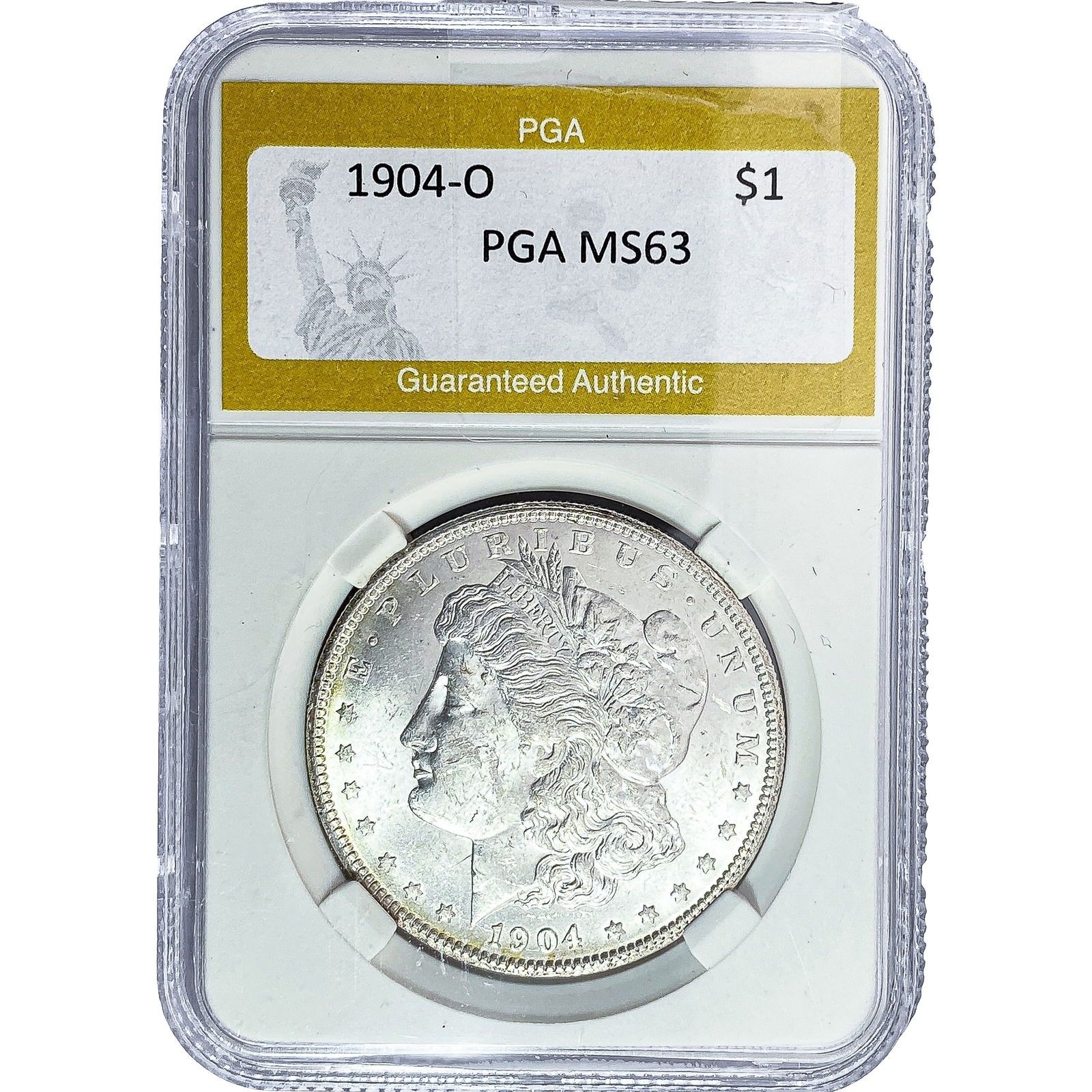 1904-O Morgan Silver Dollar PGA MS63: 1904-O Morgan Silver Dollar PGA MS63