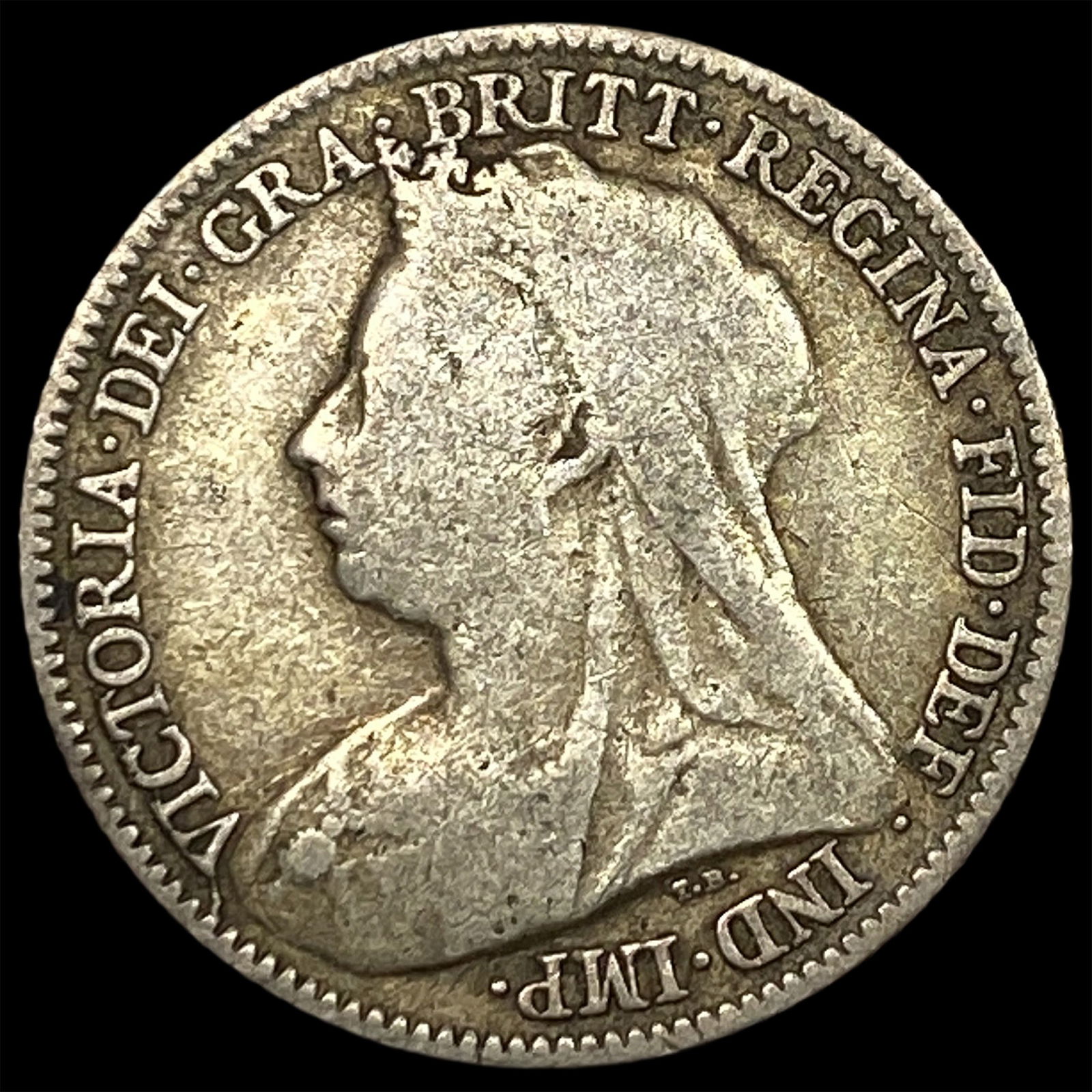 1894 Great Britain Silver 6 Pence - Victoria NEARLY UNCIRCULATED: 1894 Great Britain Silver 6 Pence - Victoria NEARLY UNCIRCULATED